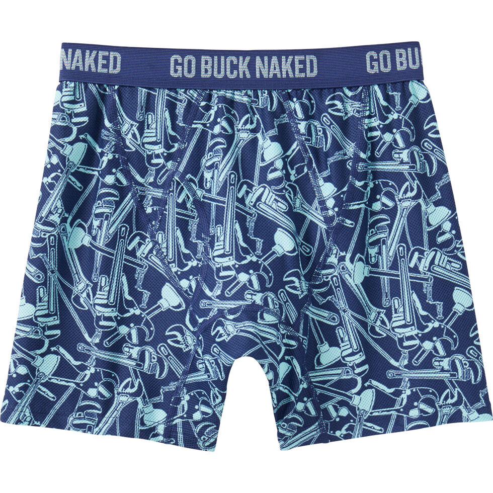 Duluth Trading Co Men's Go Buck Naked Pattern Boxer Briefs Size Medium