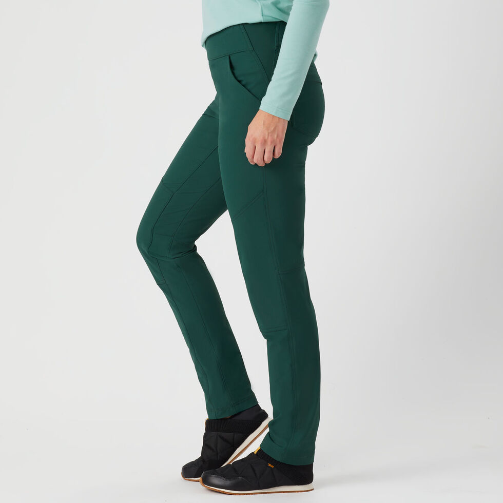 Women's Stretch Ripstop Pull-On Pants, Slim-Leg Fleece-Lined