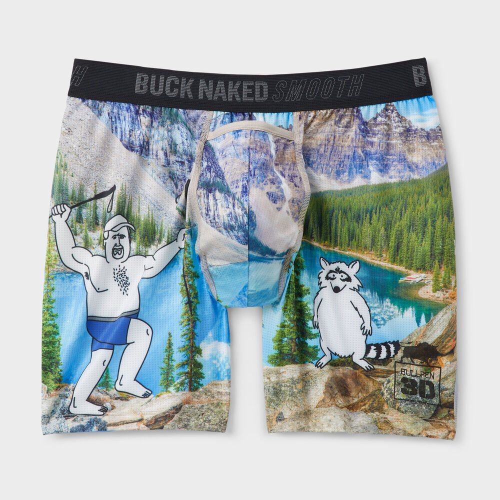 Men's Buck Naked Smooth Bullpen 3D Boxer Briefs Main Image