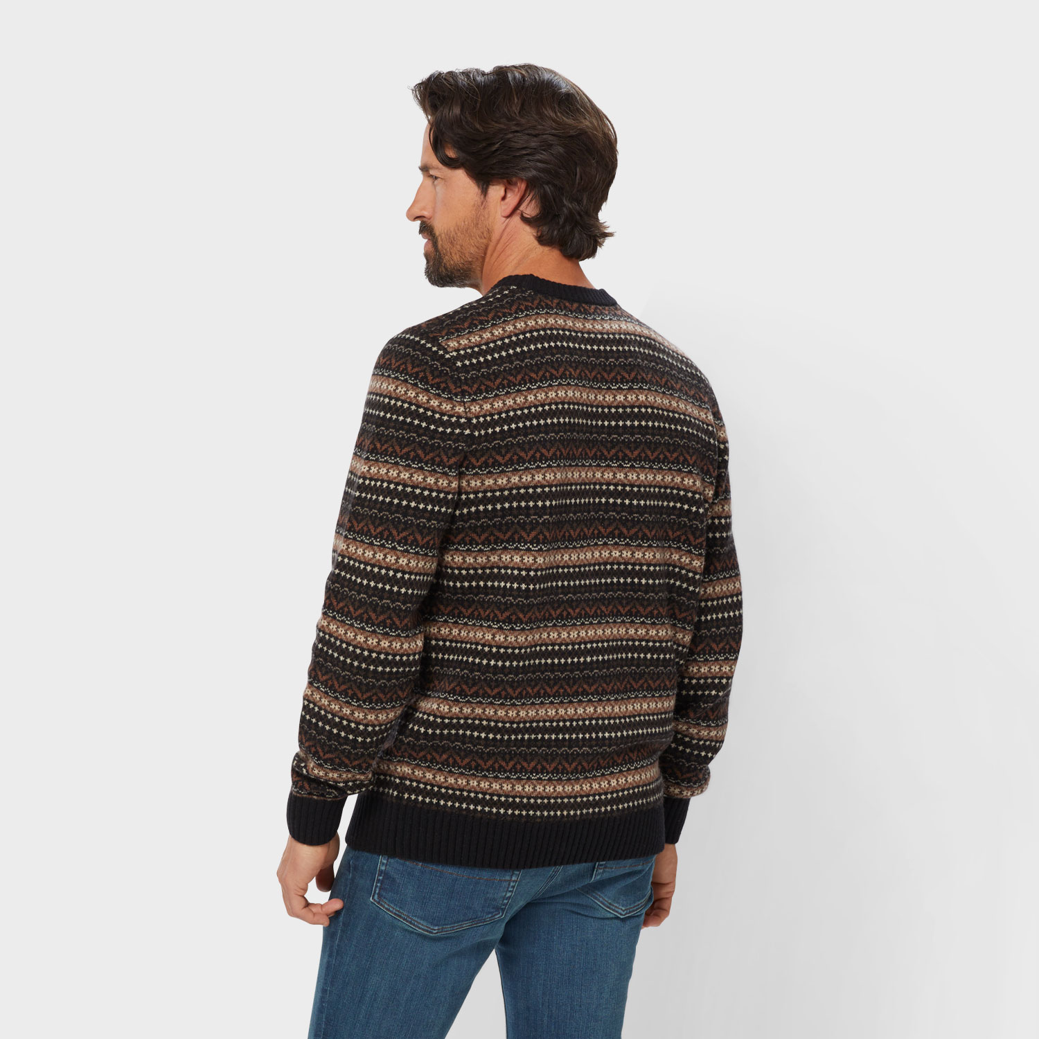 Men's Lambswool Fair Isle Crew Sweater