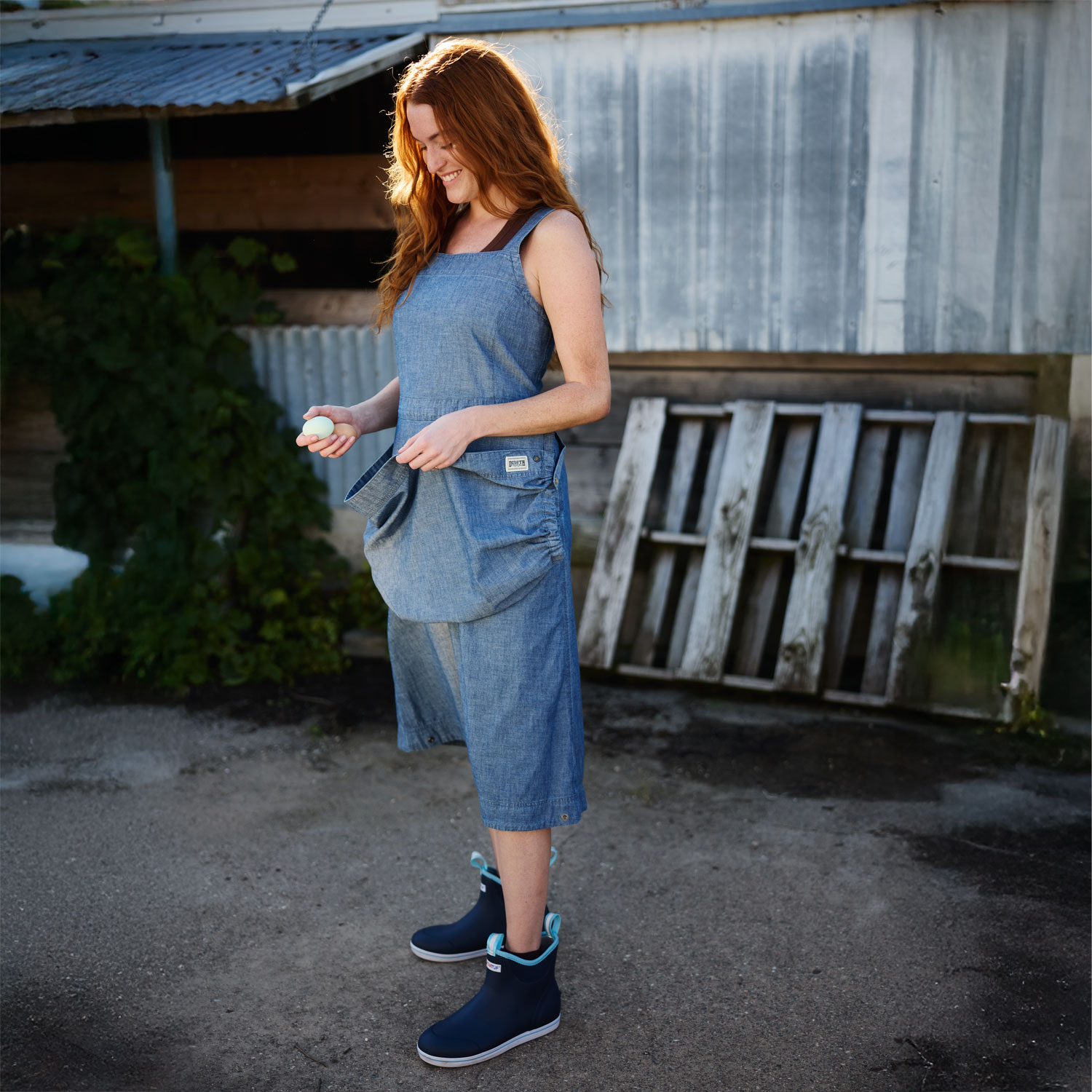 Women's Pick-a-Peck Gathering Apron Dress