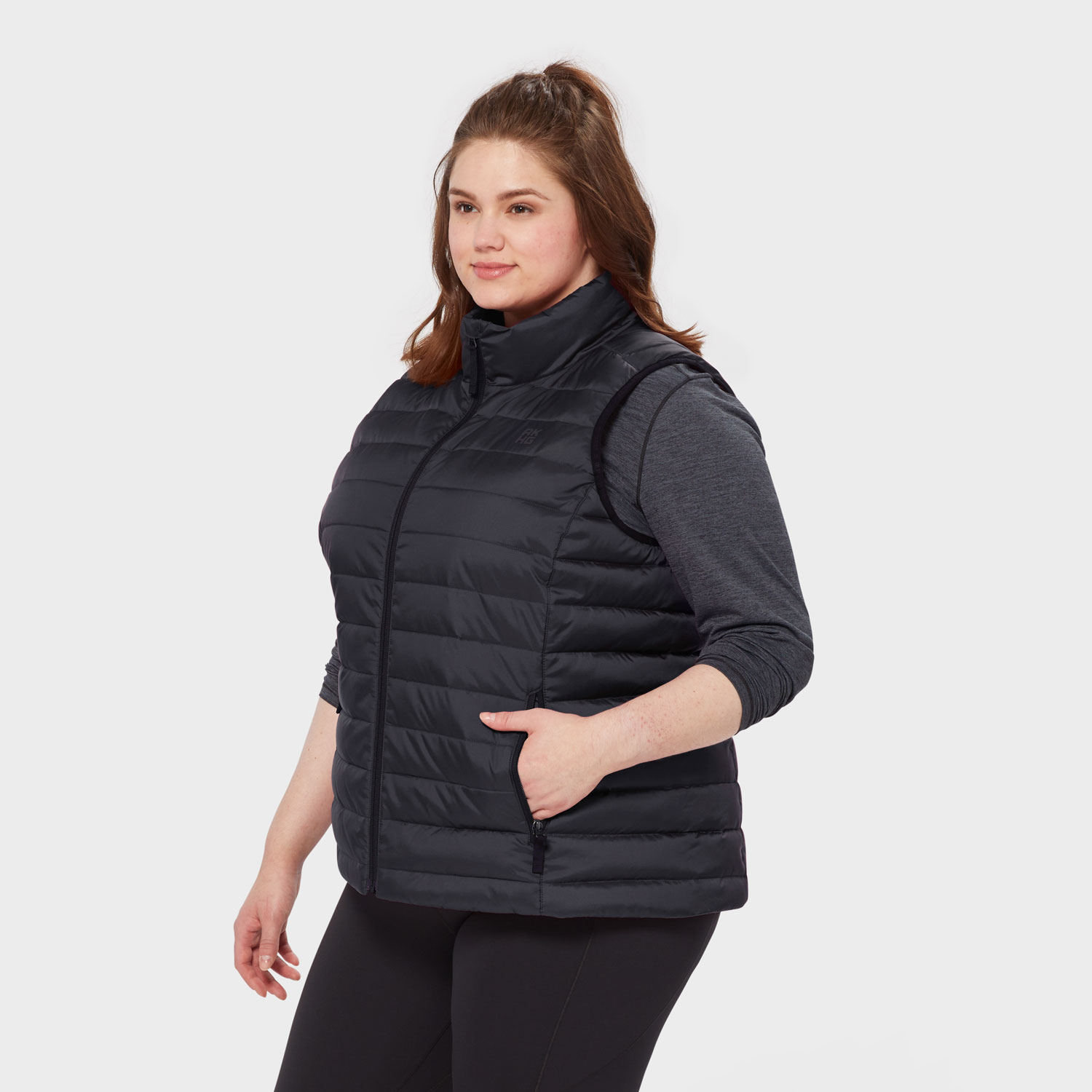 Women's Plus AKHG Puffin Mock Vest - image 3