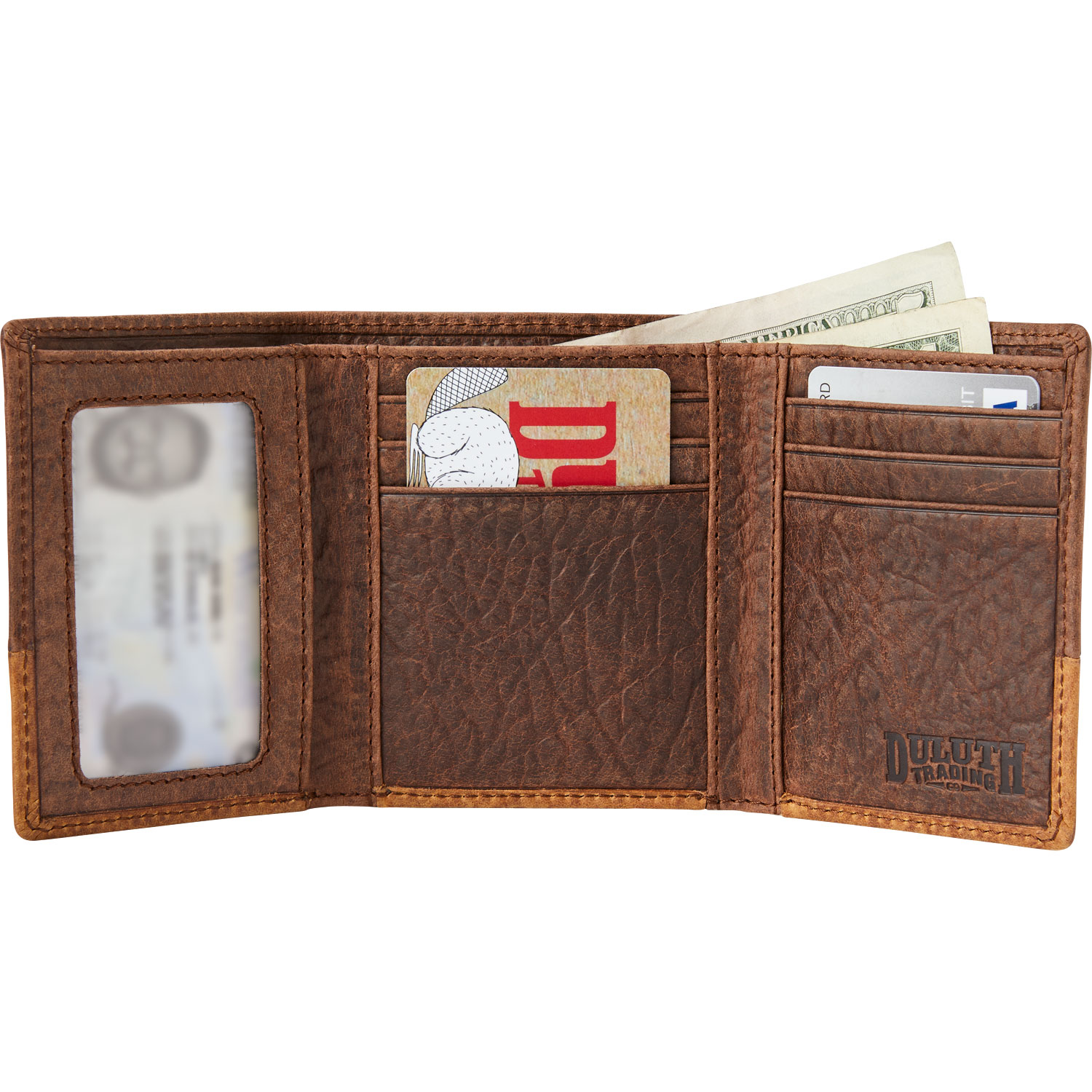 Ryder Reserve Bison Leather Trifold Wallet | Brown