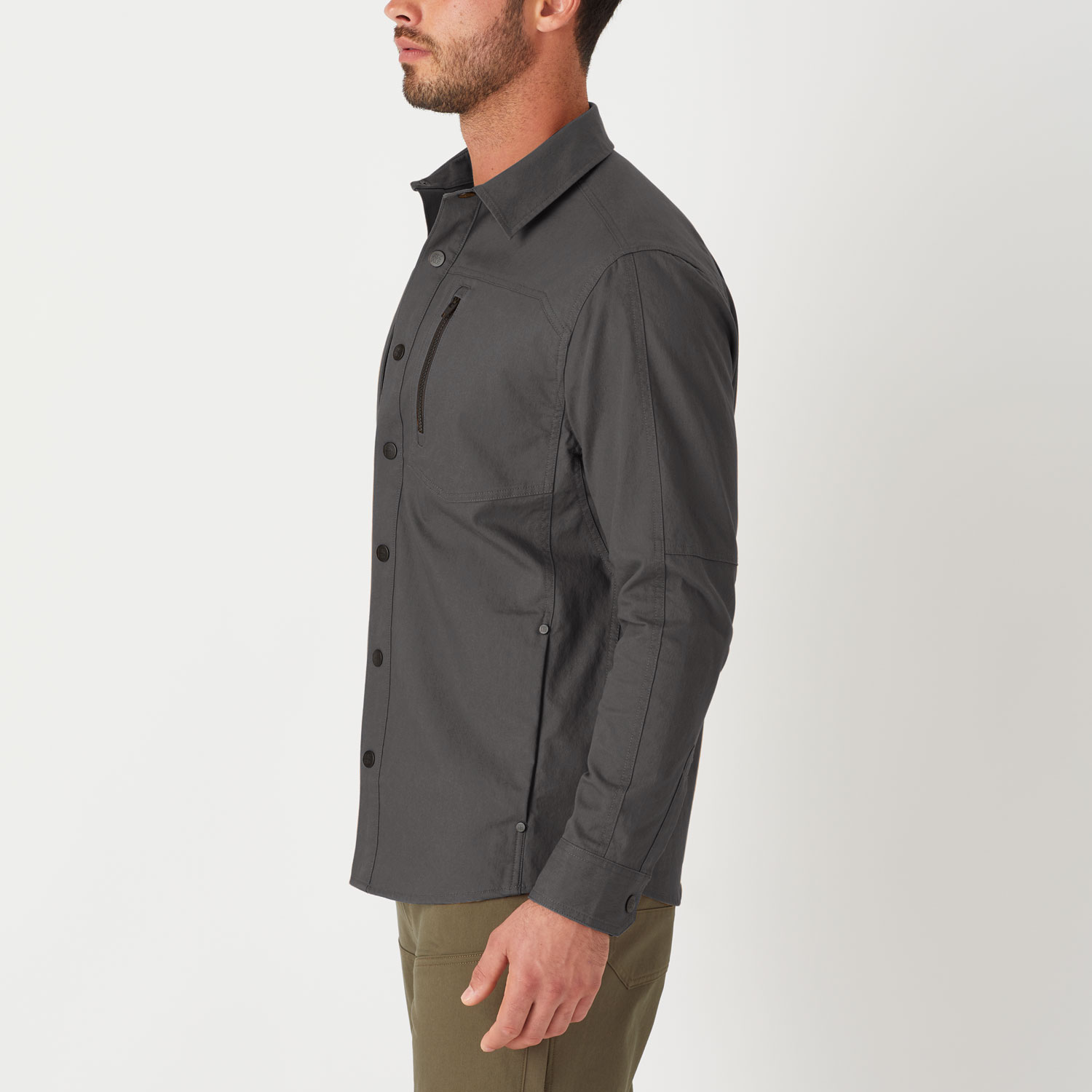 Men's AKHG Stone Run Standard Fit Overshirt - image 3