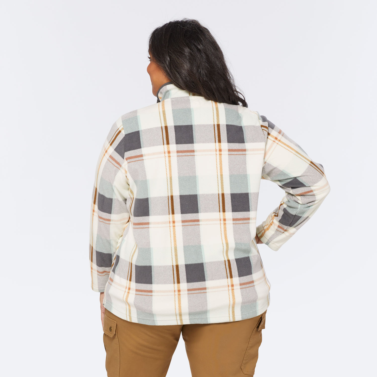 Women's Plus Doubleback Printed Fleece Pullover