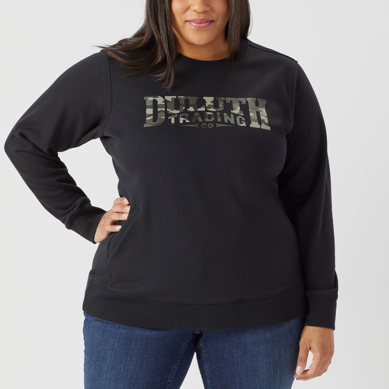 Women's Plus Logo Fleece Crewneck Sweatshirt | Duluth Trading Company