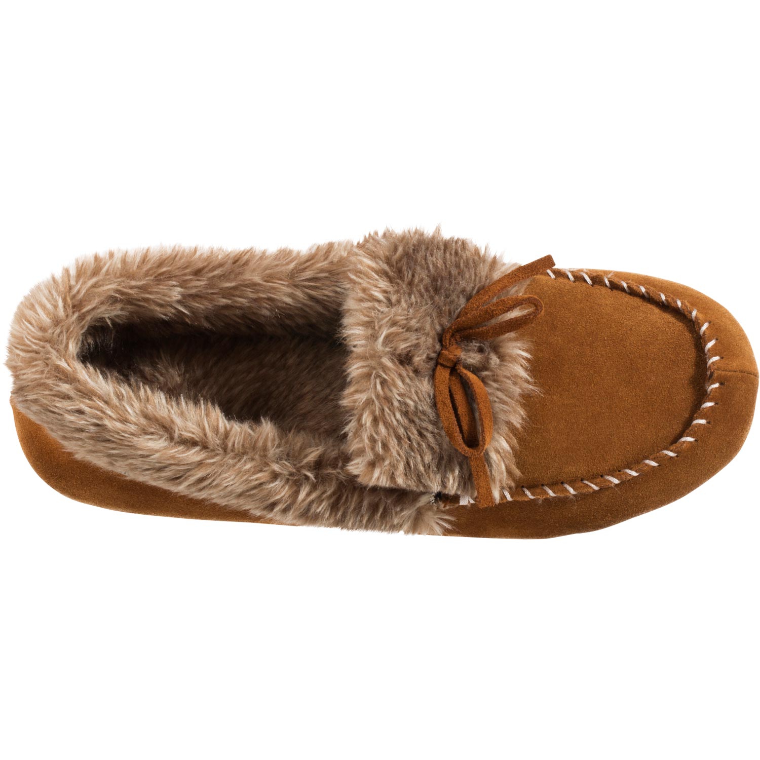 Acorn Moc Slipper Pantofole Donna Con Tacco In Pelle Scamosciata Pieghevole E Fodera In Micro-Pile - Uso Interno/Esterno