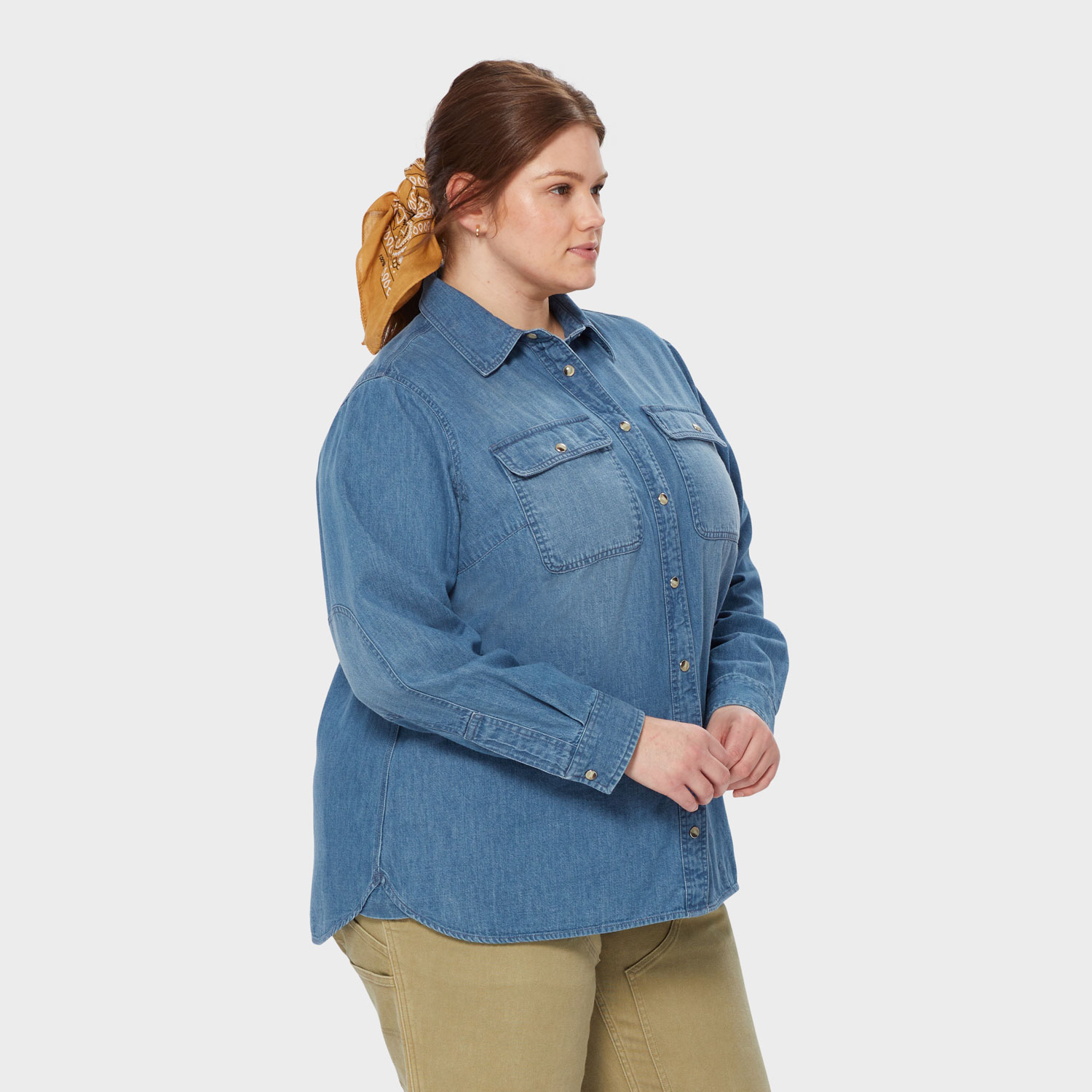 Women's Plus Denim Shirt - image 3