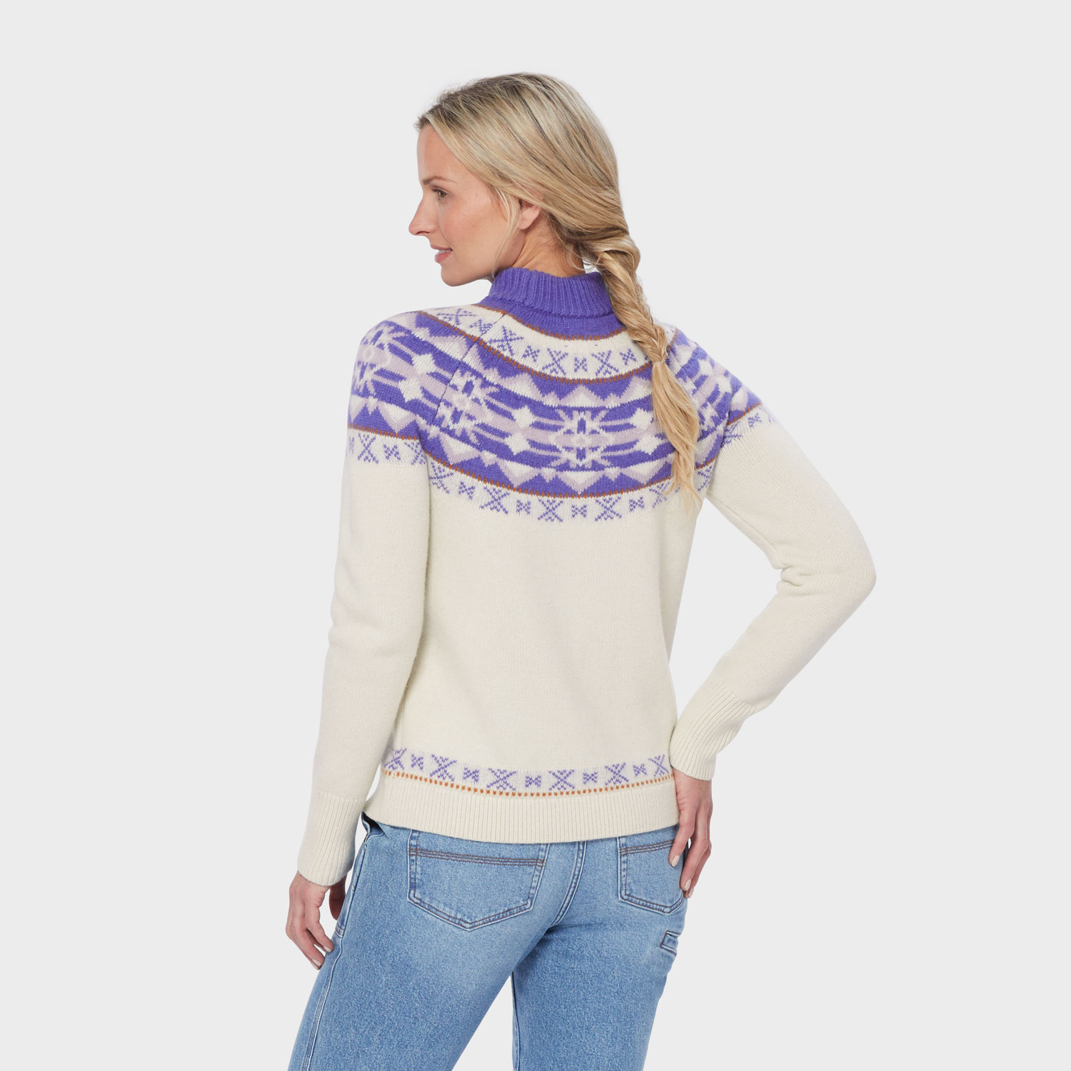 Women's Woolpaca Jacquard Mockneck Sweater - image 2