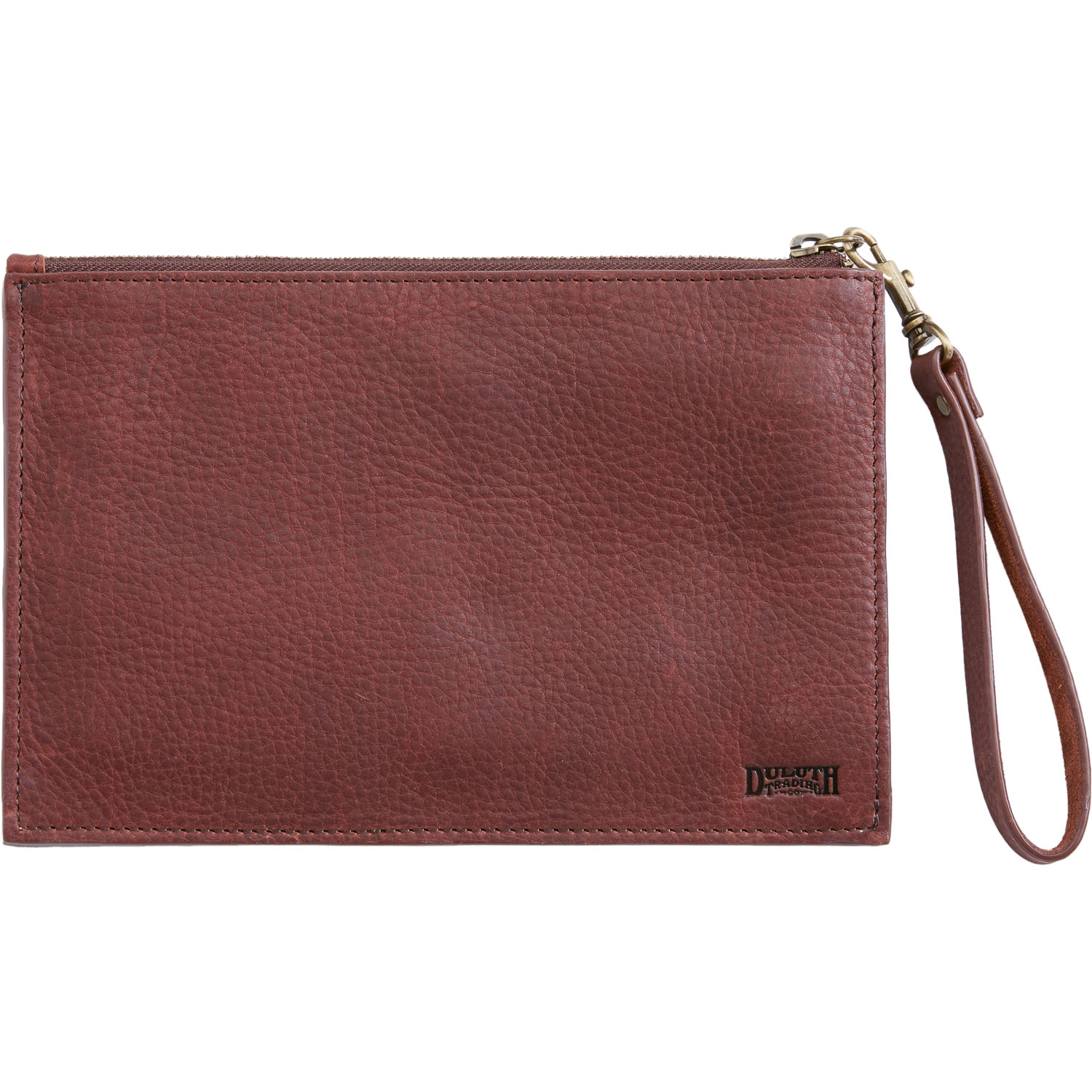 LARGE ZIPPED LEATHER POUCH