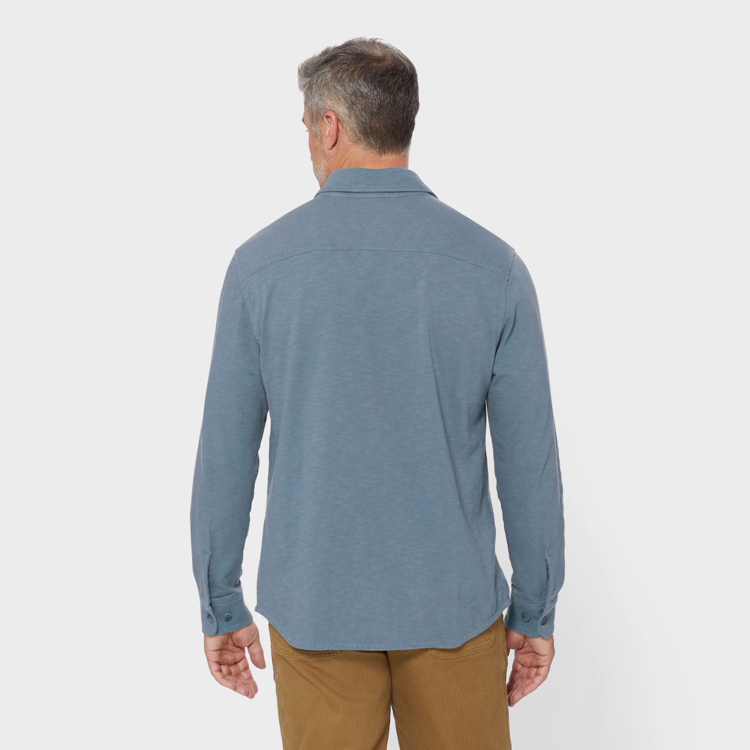 Men's Knit Button Down Shirt - image 2