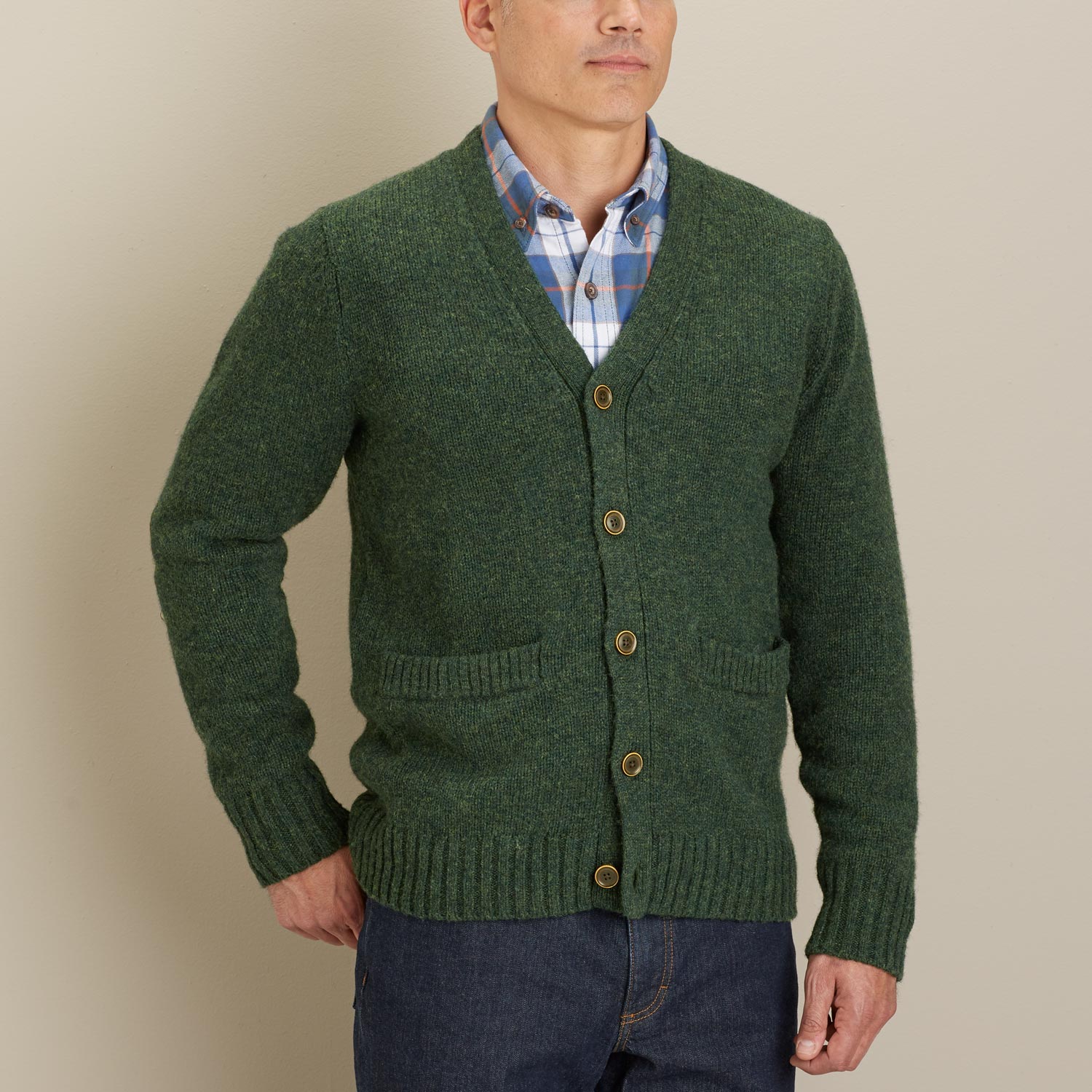 Men's Shetland Wool Cardigan