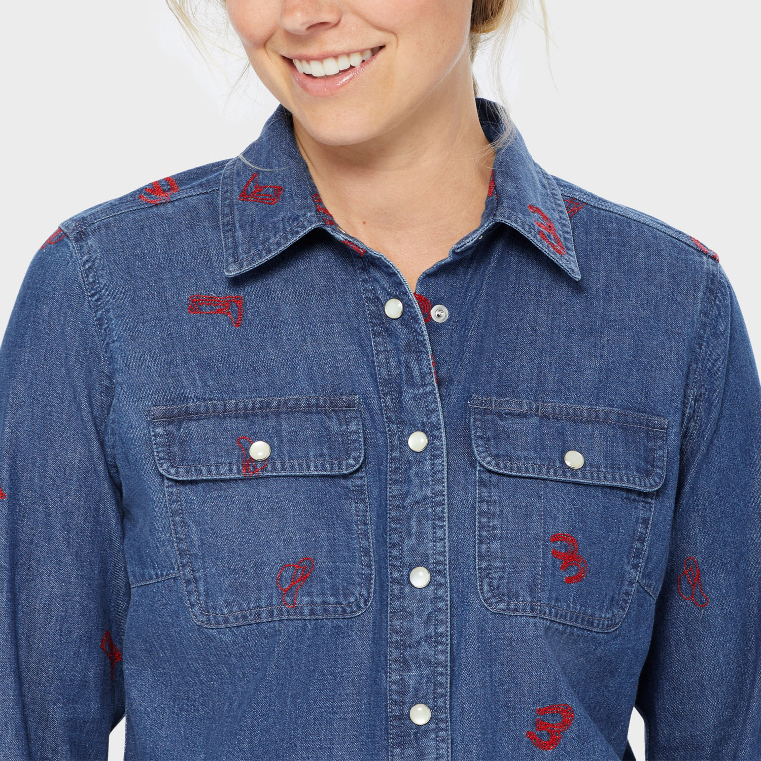 Women's Plus Denim Shirt - image 4