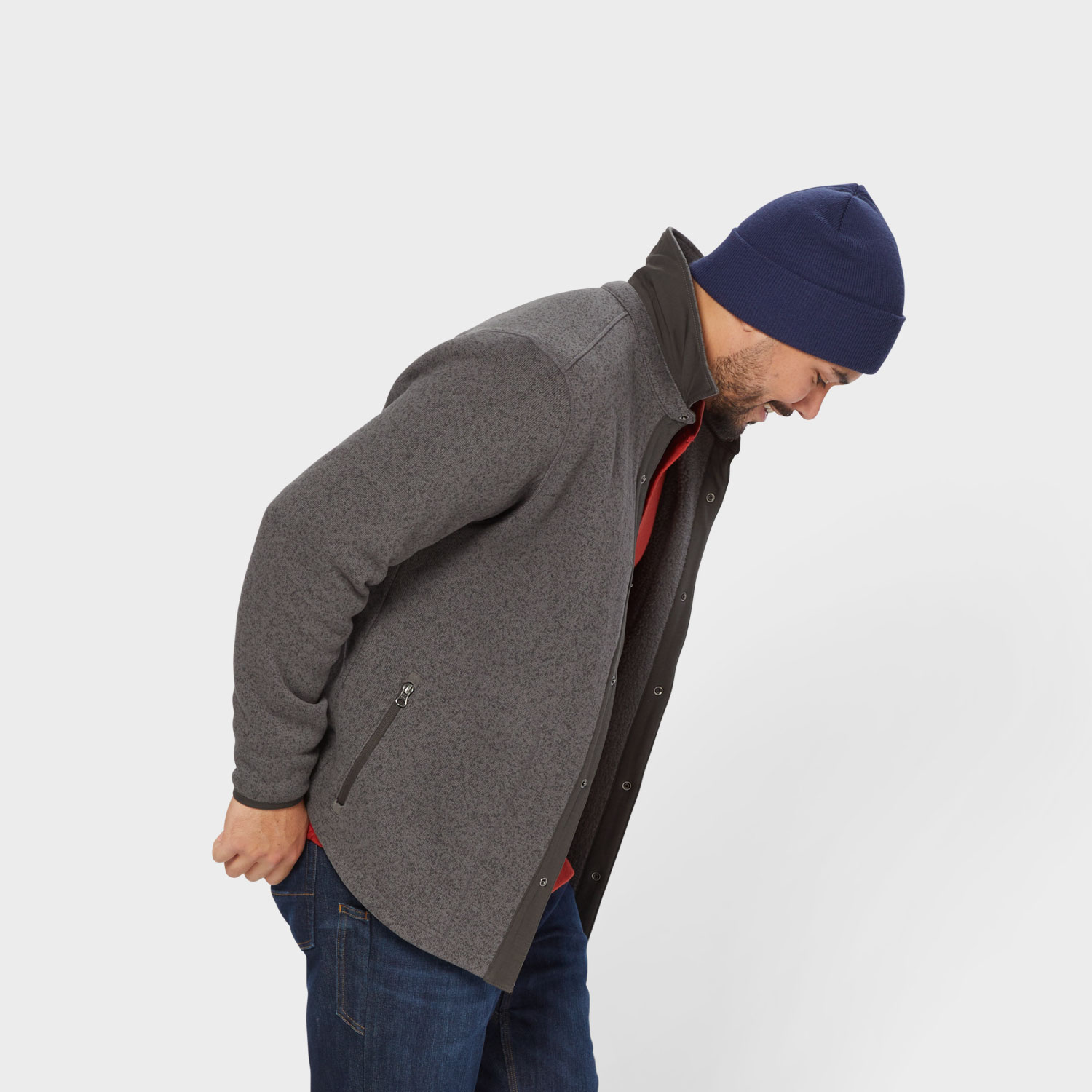 Men's Sweater Fleece Shirt Jac - image 3