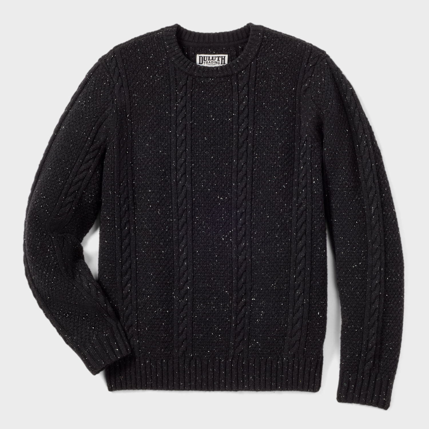 NEW BLDWN Baldwin Mens popular Black Tierney Crew Neck Wool Sweater Cable Knit Sz L