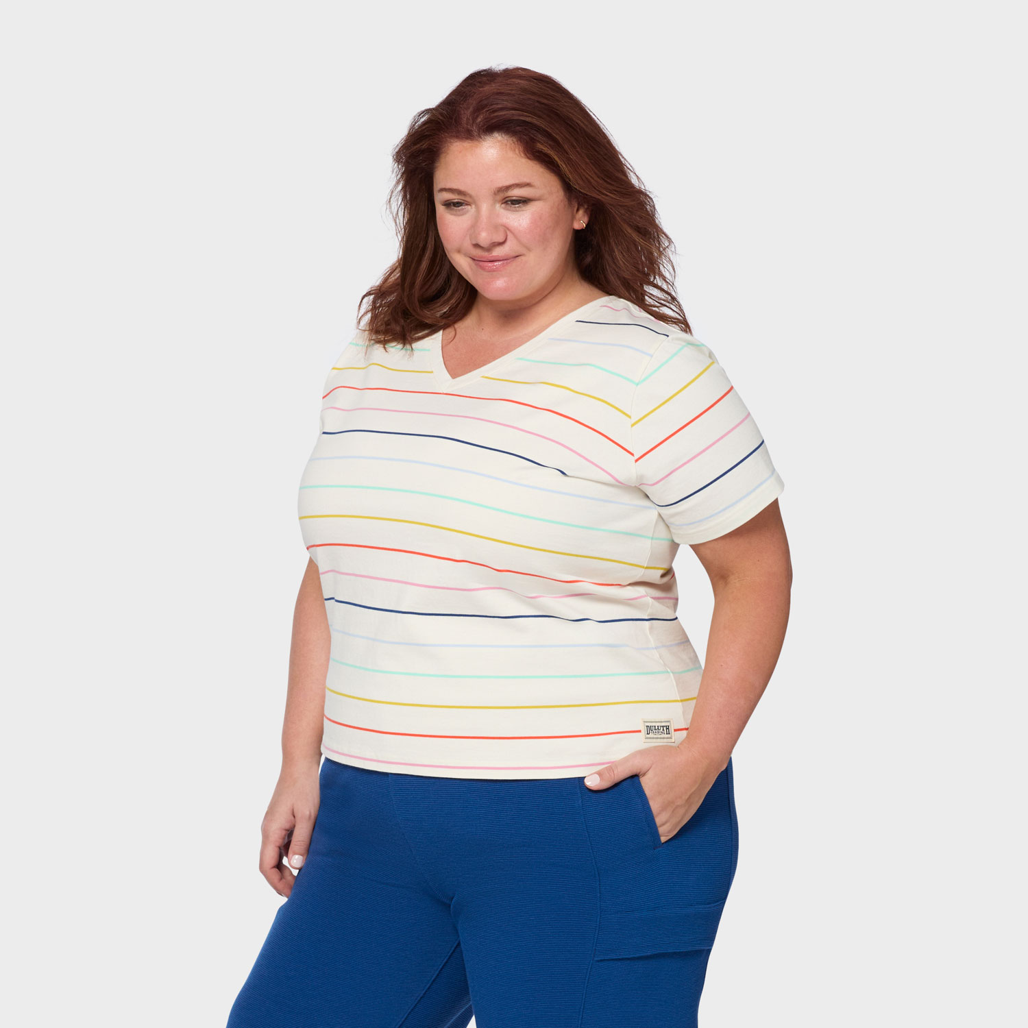 Women's Plus Duluth Heritage Washed V-Neck Tee - image 3