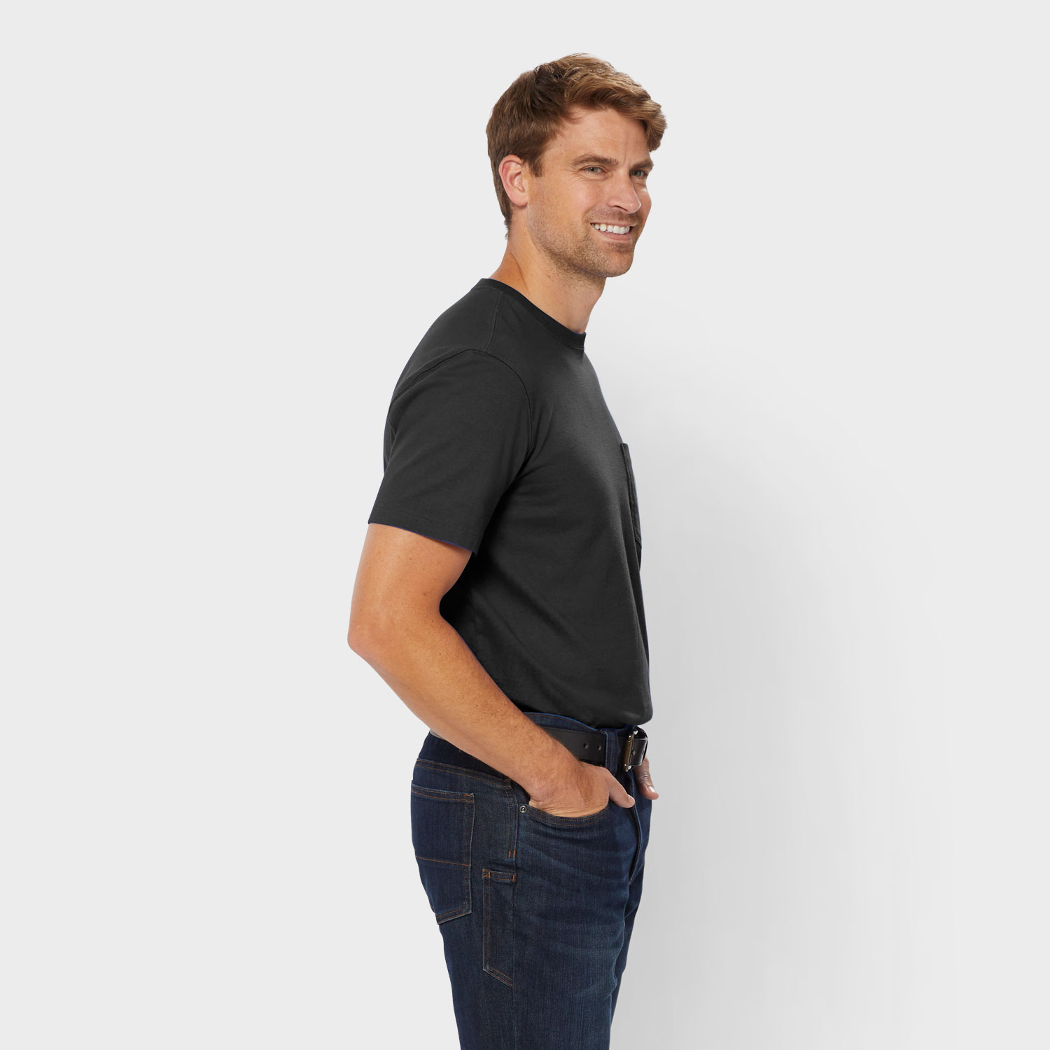 Men's Longtail T Standard Fit Short Sleeve Pocket Crew