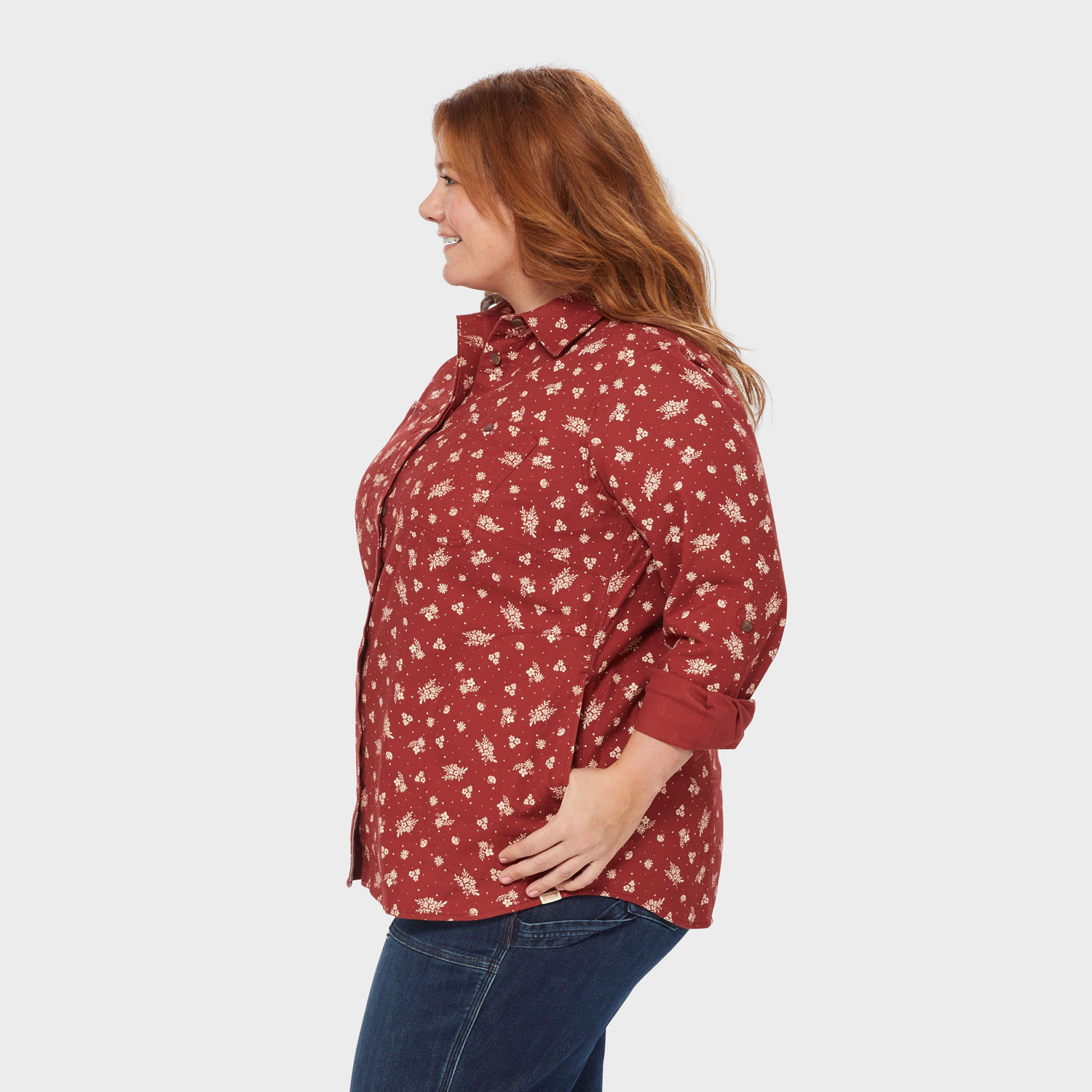 Women's Plus Free Swingin' Flannel Tunic - image 3