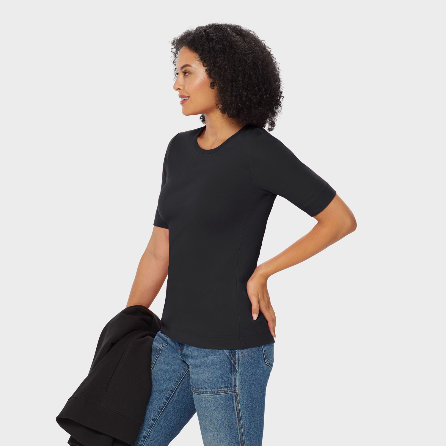 Women's Longtail T Elbow Sleeve Scoopneck