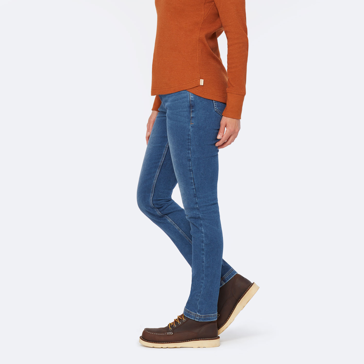 Women's Double Flex Brushed Back Slim Leg Jeans - image 3