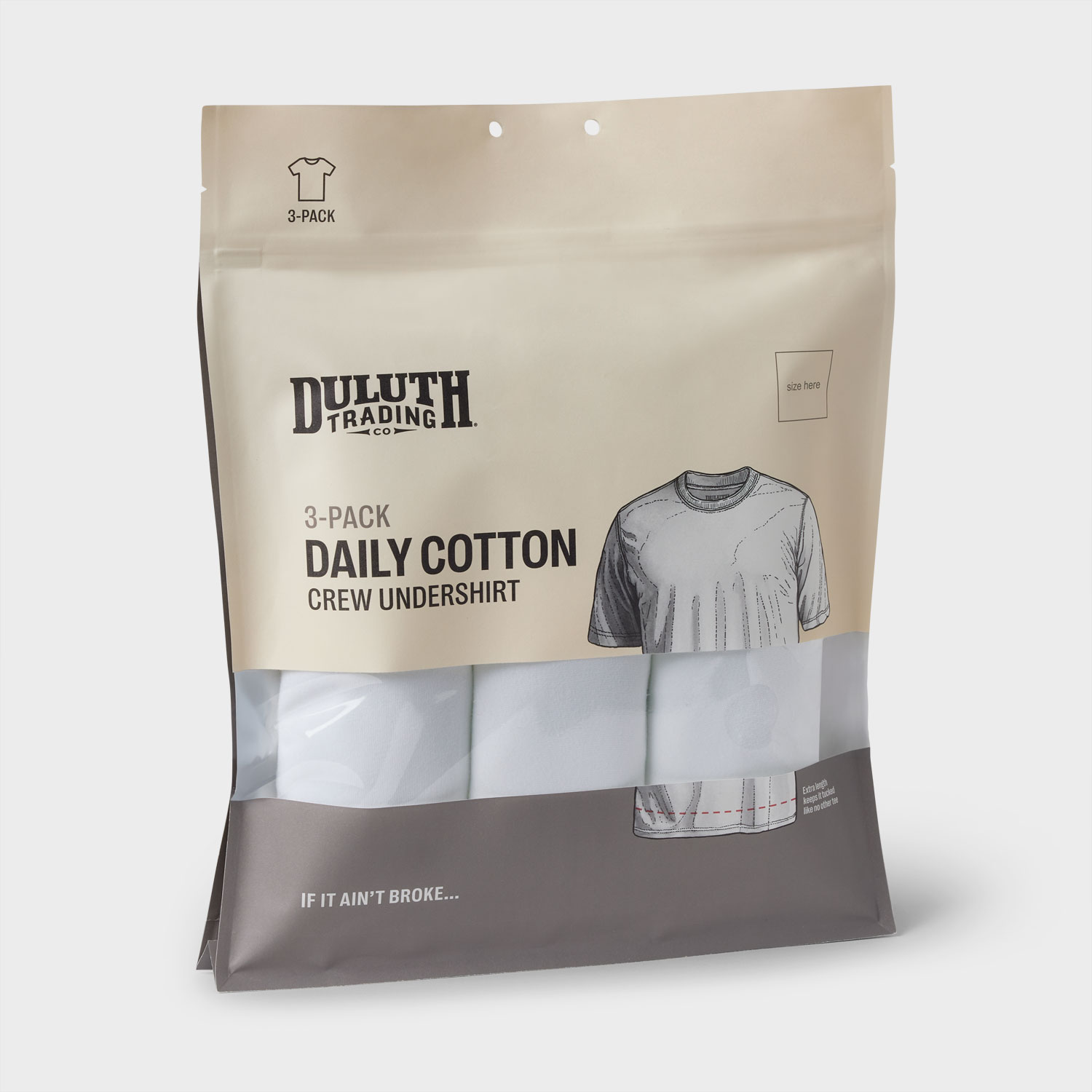 Men's Daily Cotton Crew Undershirt 3-Pack - image 4