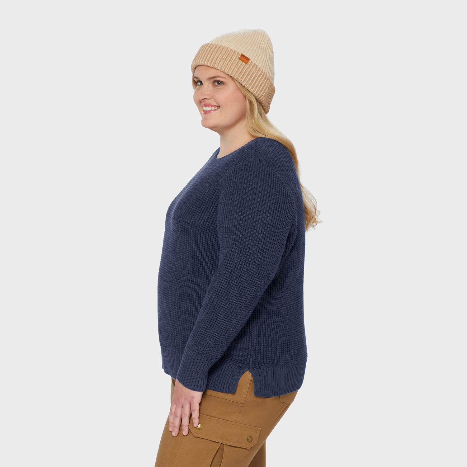 Women's Plus Heritage Waffle Stitch Crew Sweater - image 3