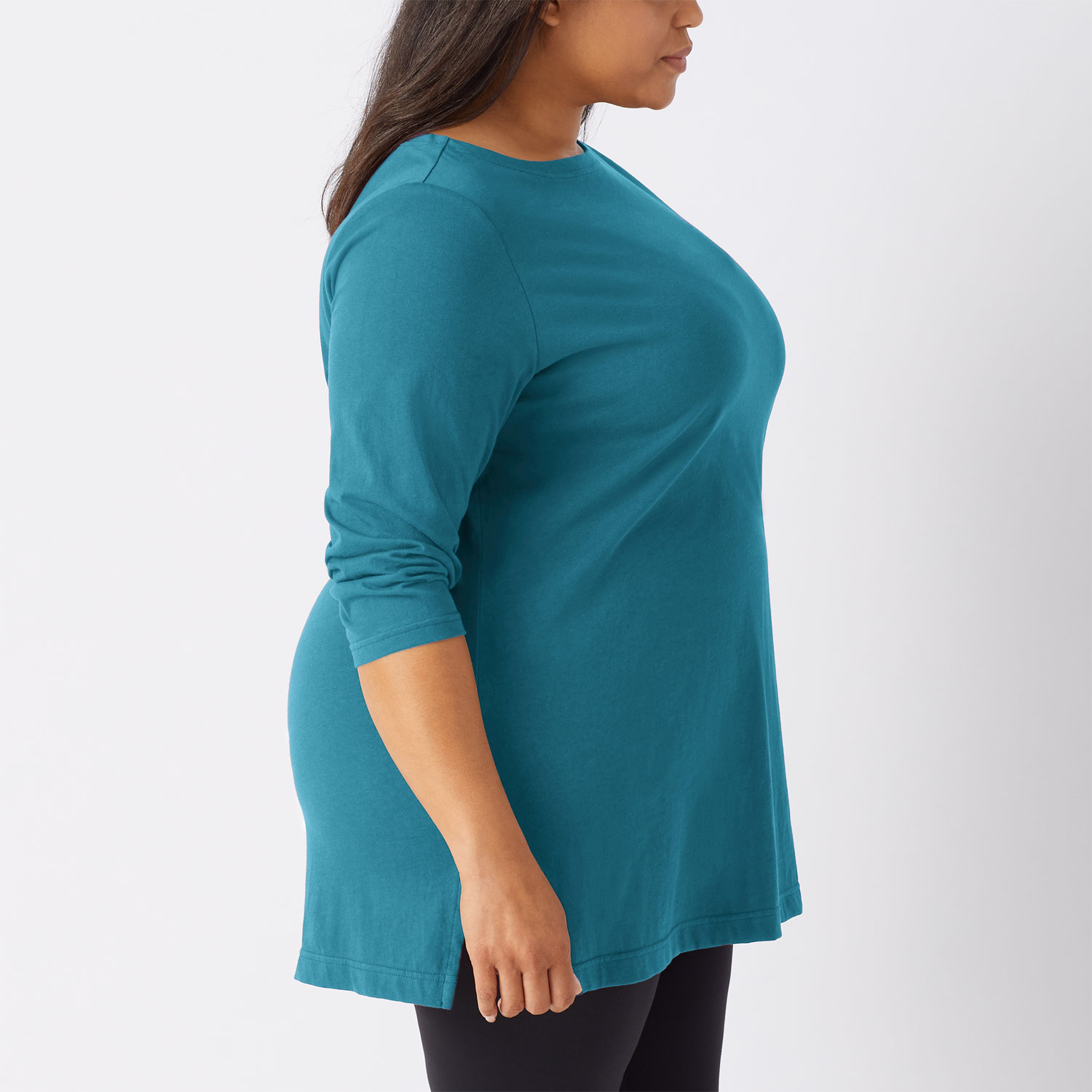Women's Plus Lightweight Longtail T 3/4 Sleeve Tunic - image 3
