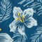 Blue Hawaiian Print