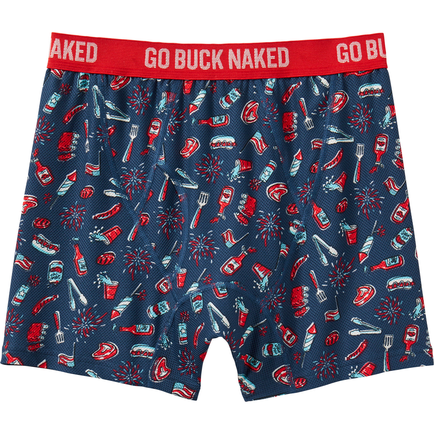 Men's Go Buck Naked Pattern Short Boxer Briefs | Duluth Trading Company