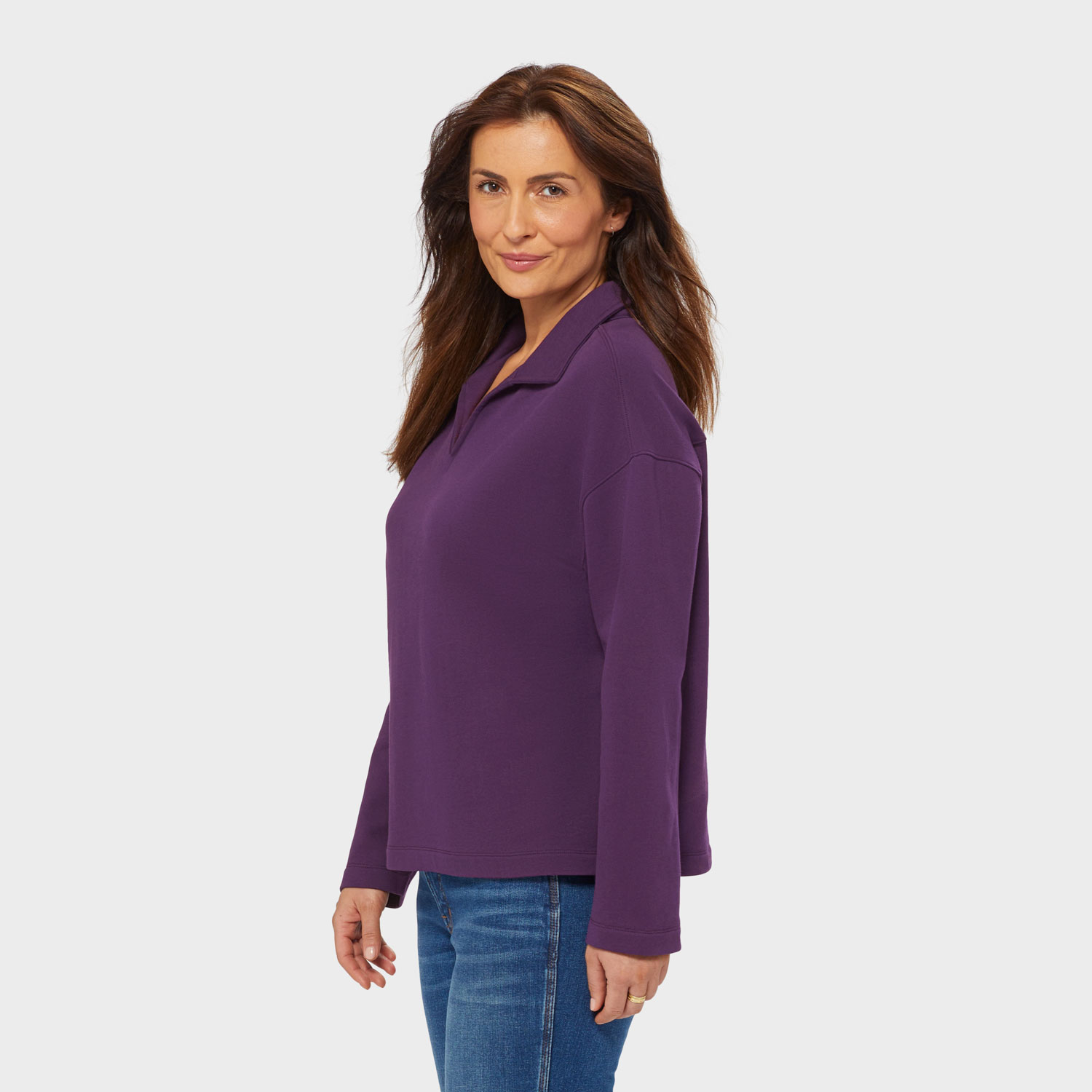 Women's Canal Park Terry Collared Long Sleeve - image 3
