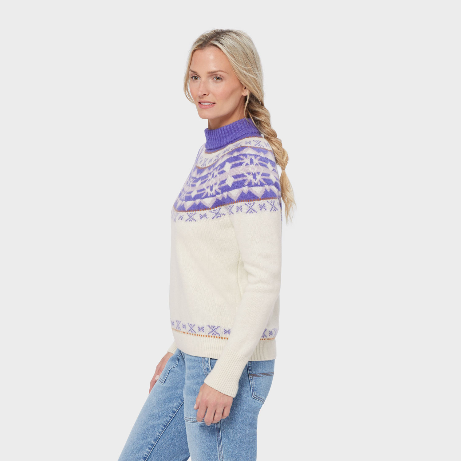 Women's Woolpaca Jacquard Mockneck Sweater - image 3