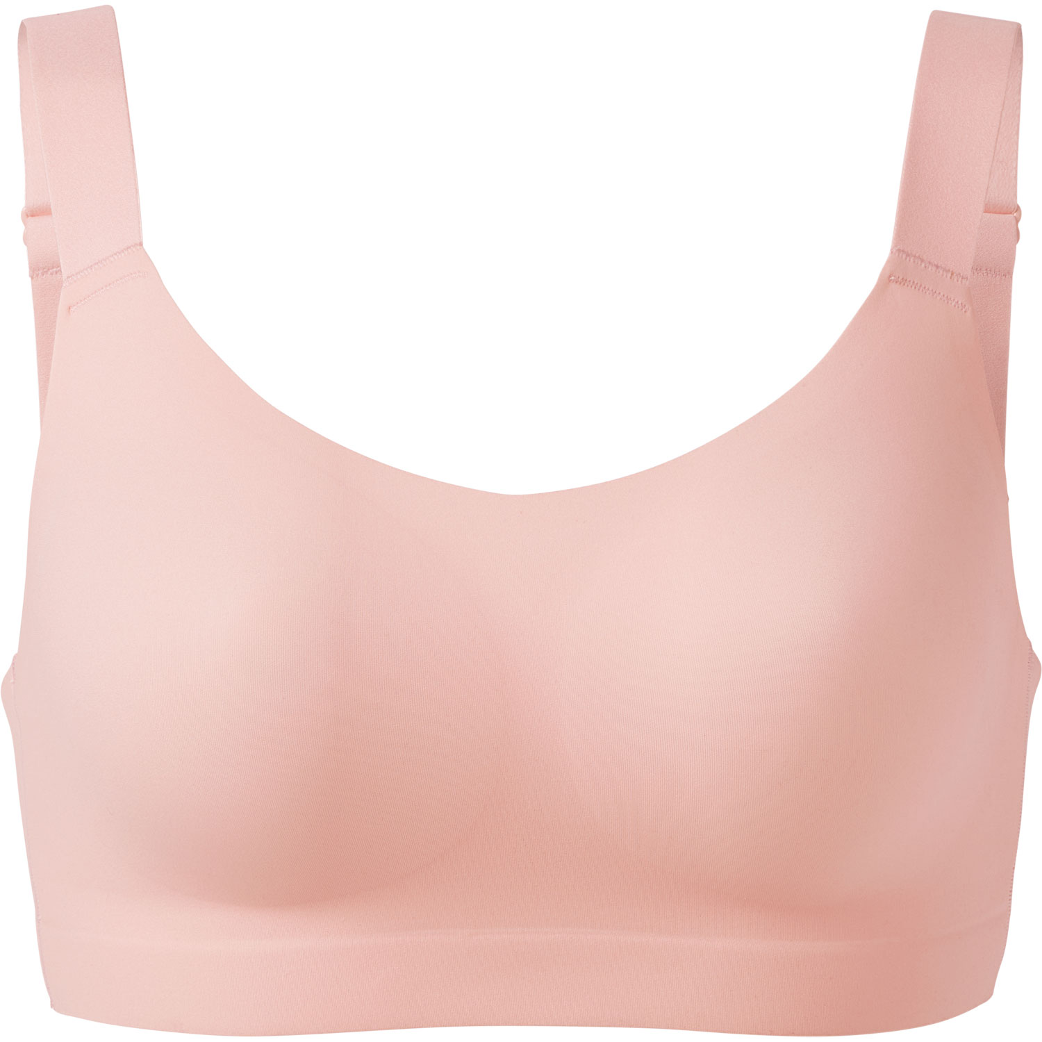 South Beach seam detail light support sports bra with contrast stitch in  pink