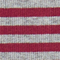 Gray Heather & Rouge Red Stripe