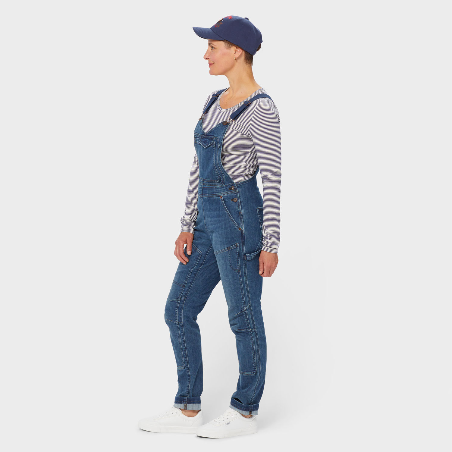 Women's Double Flex Denim Bib Overalls - image 3