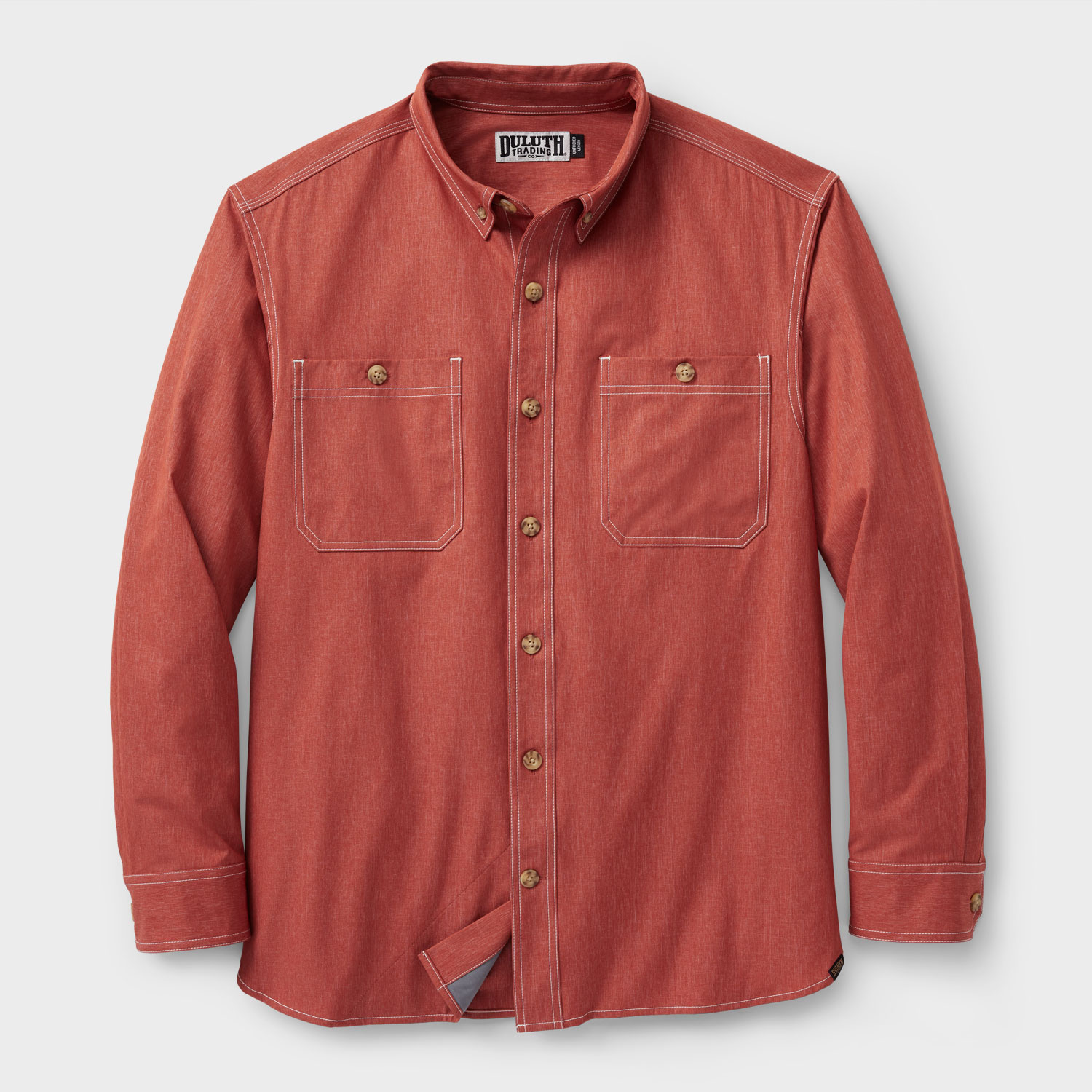 Chemise boutonnée homme Duluth Trading Co. verte à carreaux