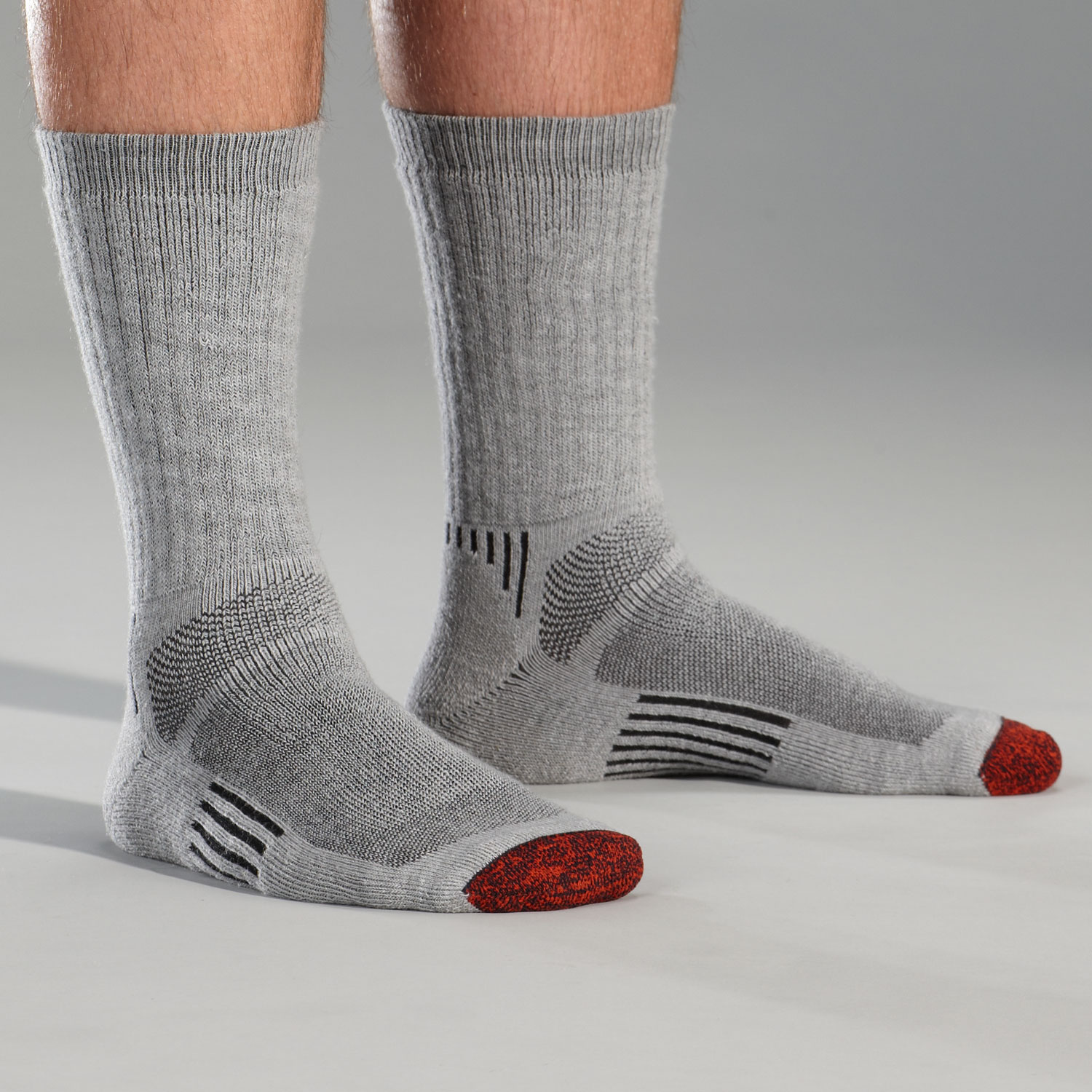 Lacrosse Men's Merino Midweight Socks Crew OD Green Large main image 1