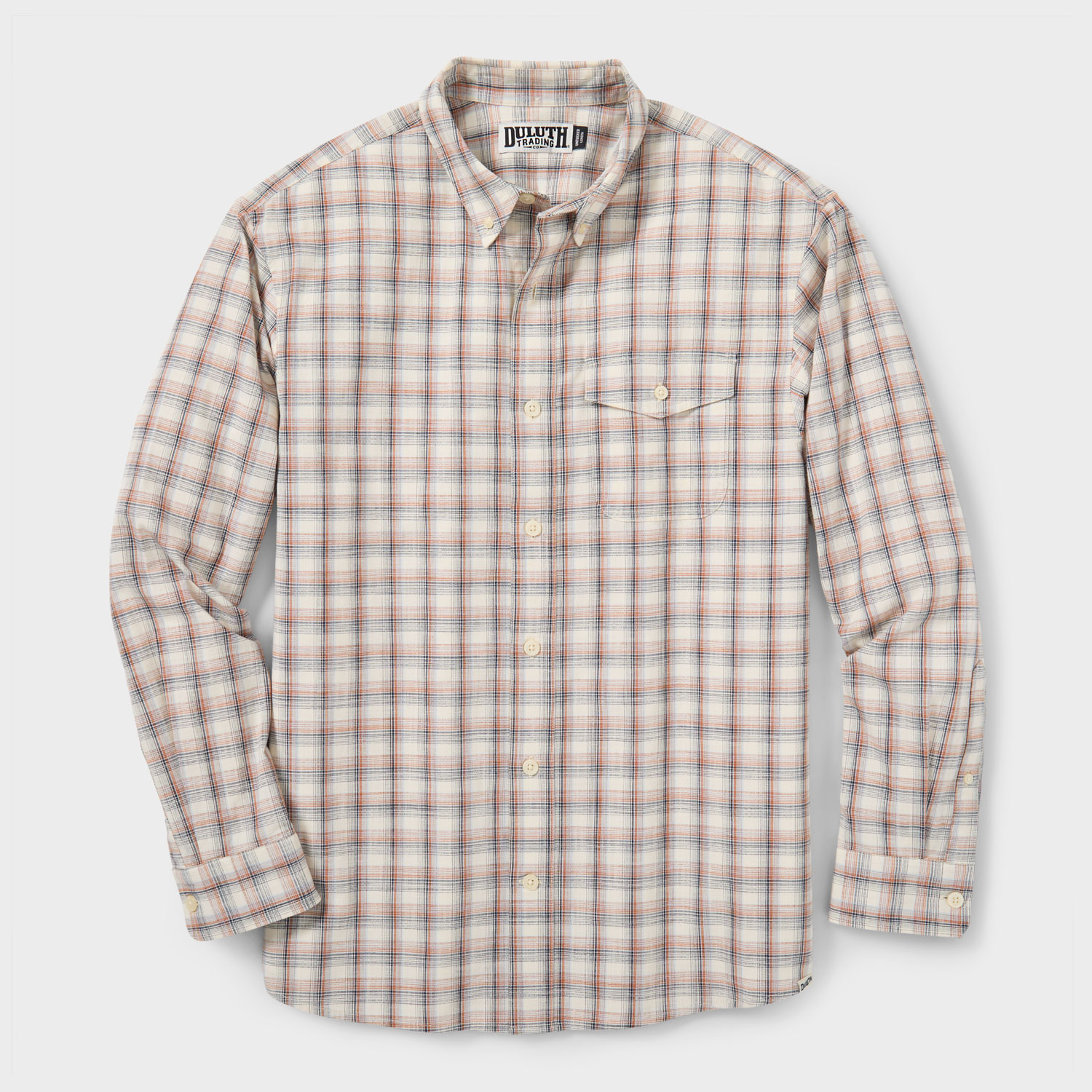 fitted lace wedding dress Men's Long Sleeve Shirts | Howard Classic Blue Check main image 0