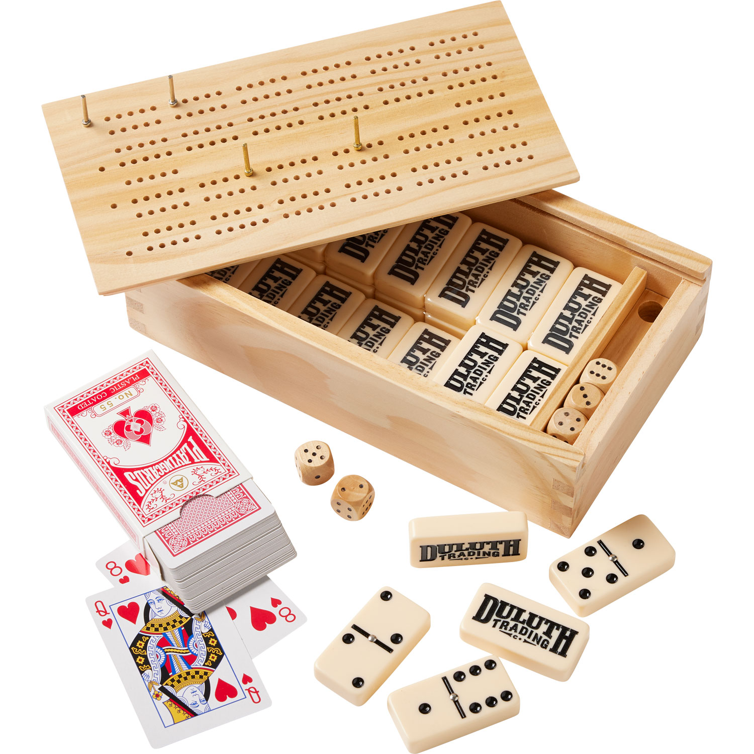 Duluth Trading 10-in-1 Wooden Game Set