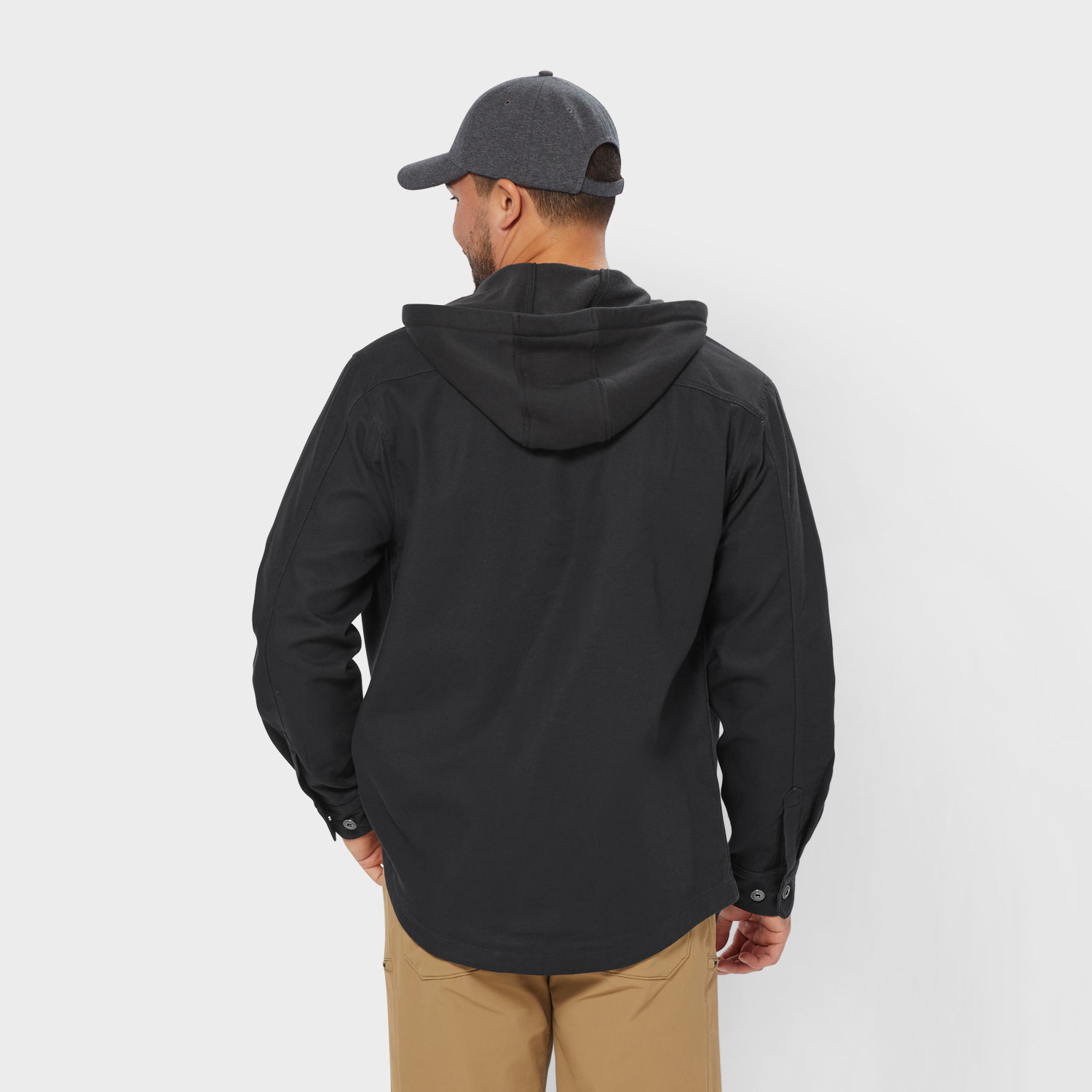 Men's Jersey-Lined Fire Hose Hooded Shirt Jac - image 2