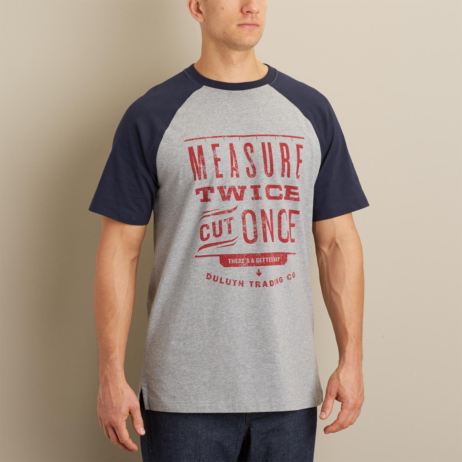 Men's Longtail T Measure Twice Logo Shirt | Duluth Trading Company