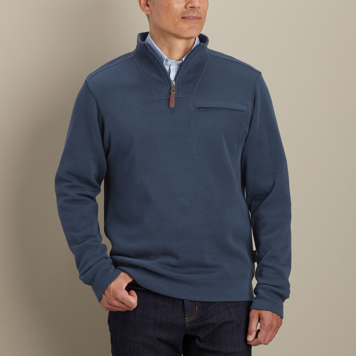 Men's Class Act Rib 1/4 Zip Mock | Duluth Trading Company