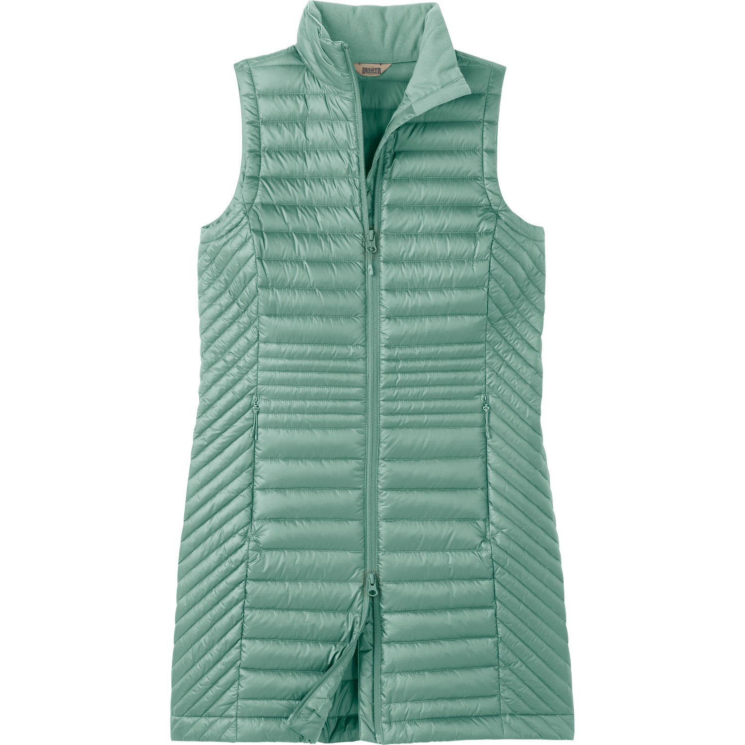 Duluth Trading Company Women's Down Right Tunic Vest Moss Green