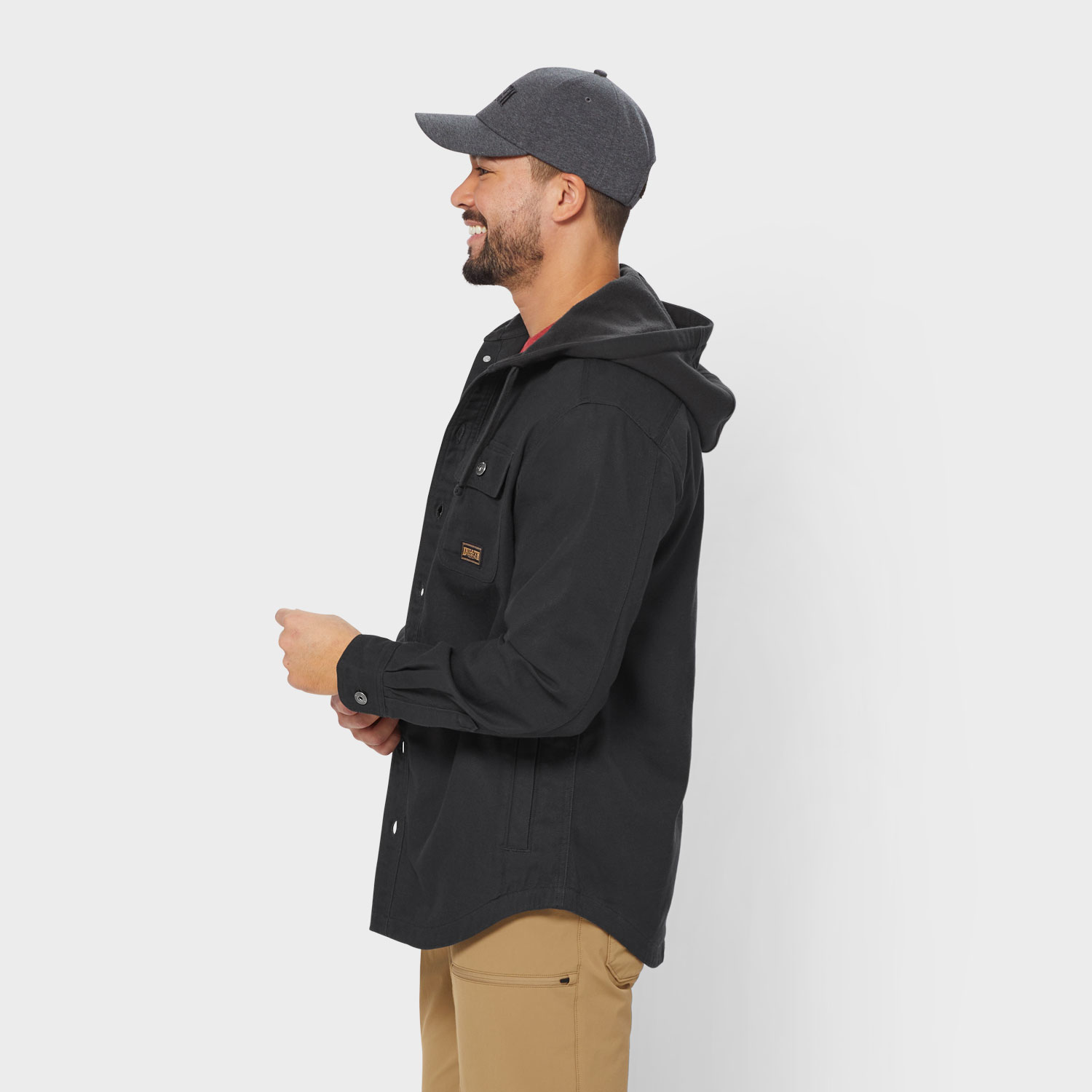 Men's Jersey-Lined Fire Hose Hooded Shirt Jac - image 3