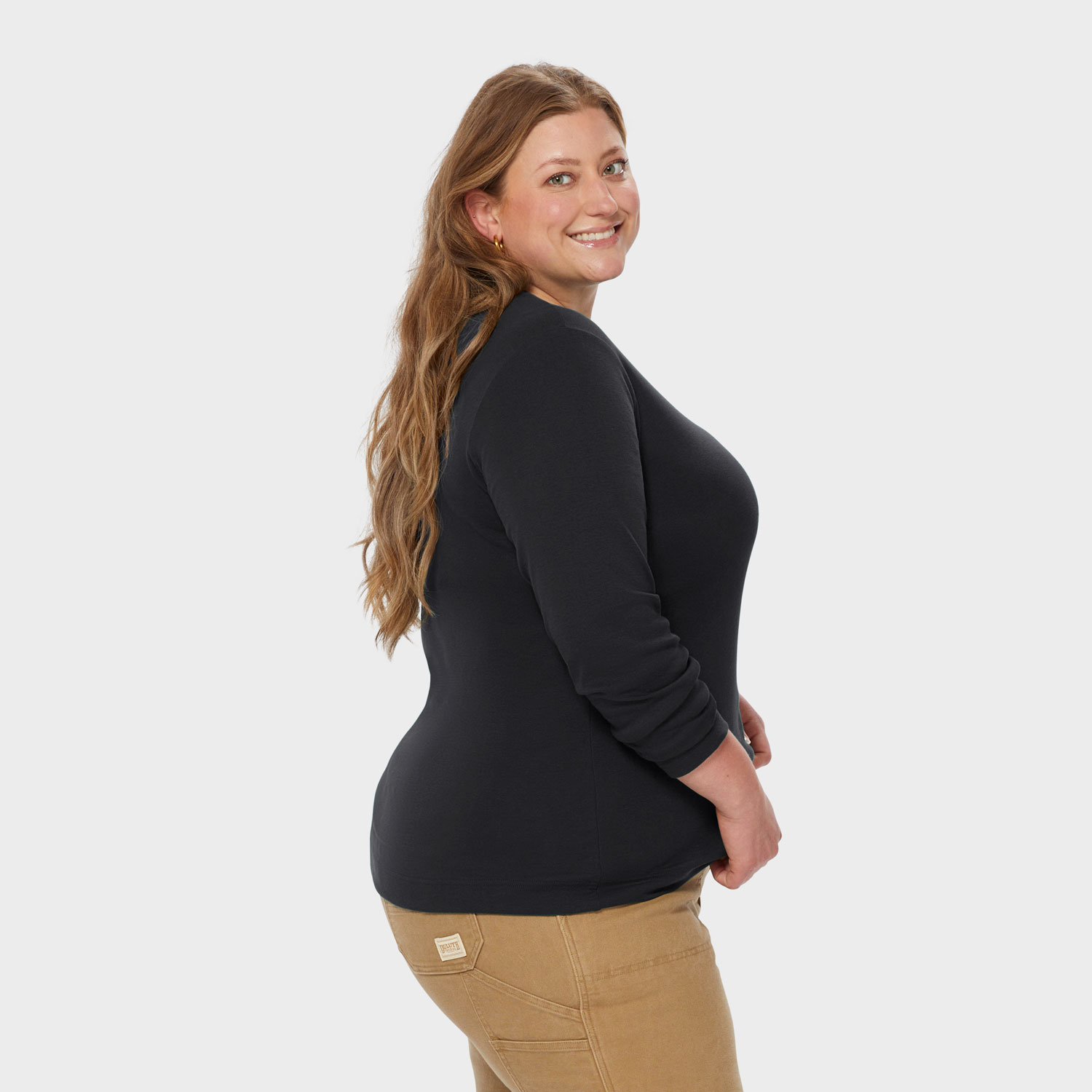 Women's Plus Longtail T Long Sleeve Henley - image 3