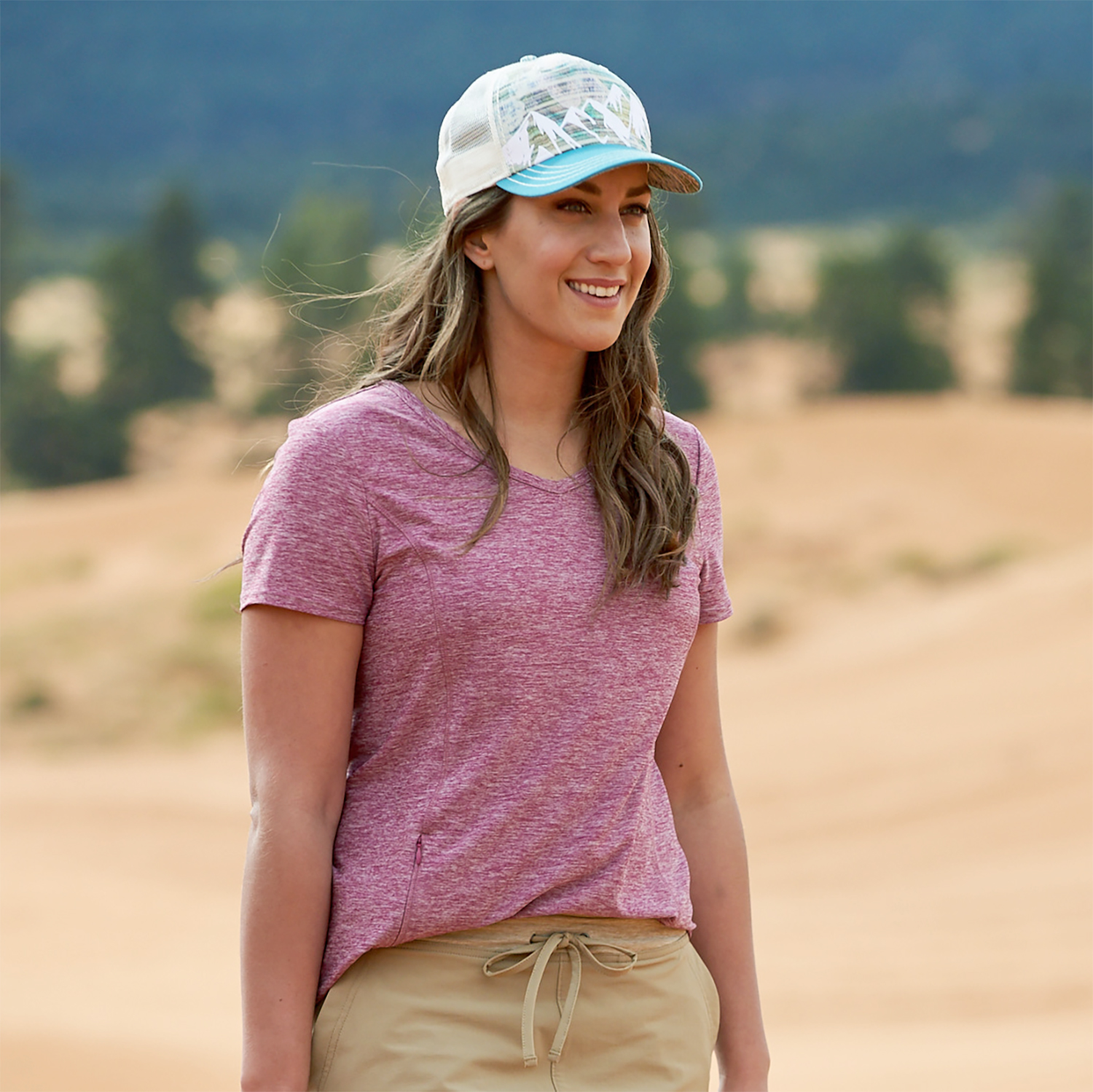 Pistil McKinley Mountains Womens Trucker Hat Adjustable Multicolor Breathable Pistil McKinley Trucker Hat - Women main image 3