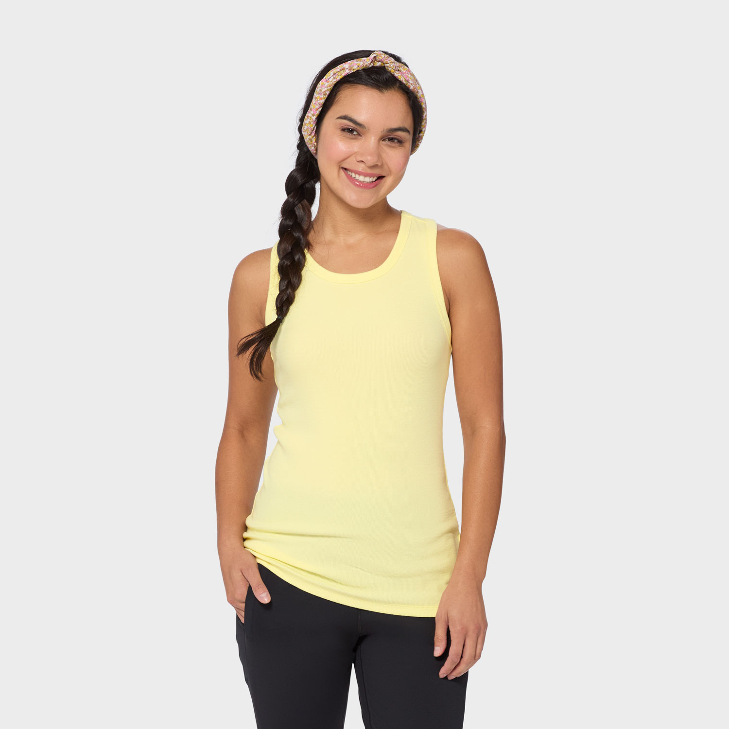Women's No-Yank Luxe Rib Racerback Tank