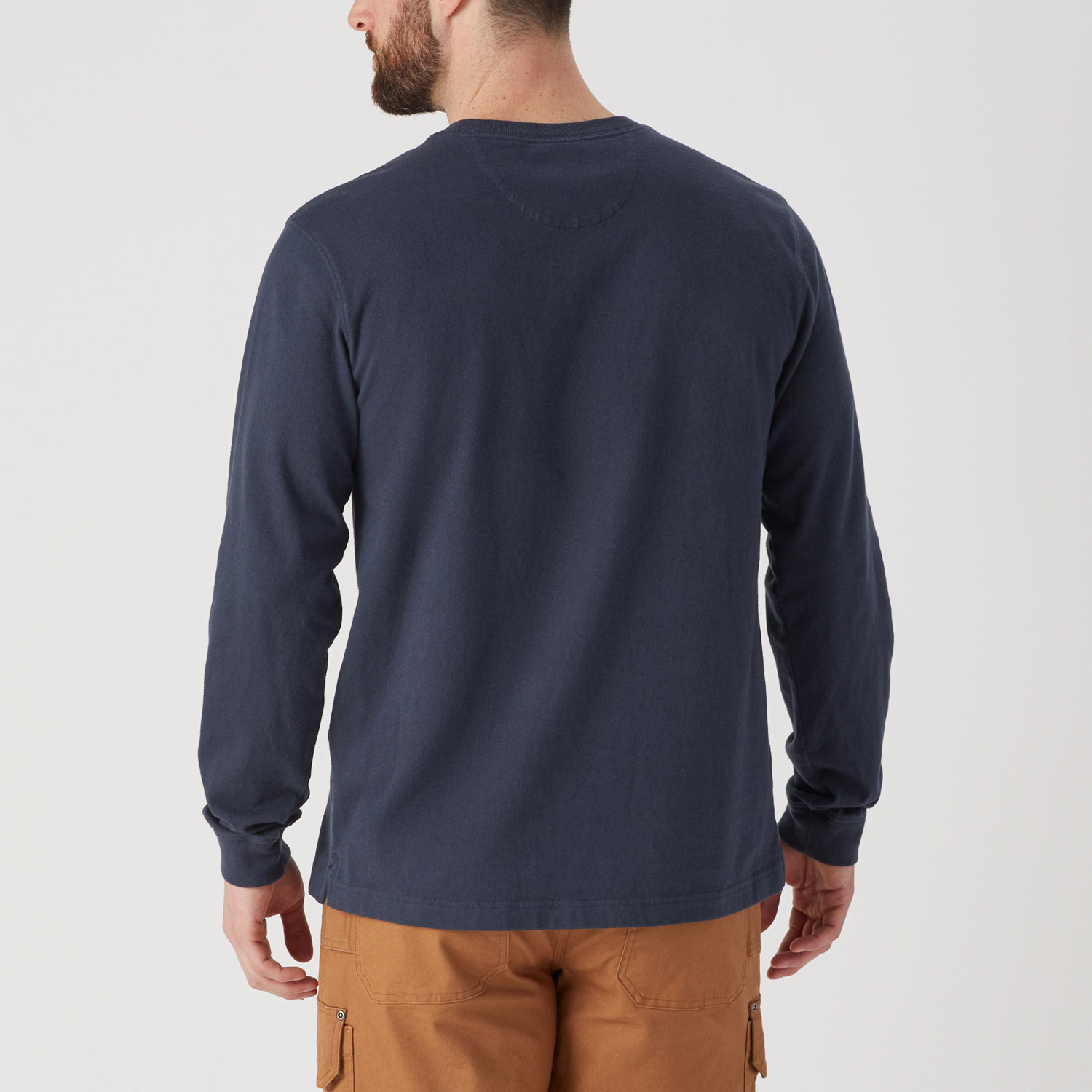Men's Un-Longtail T Standard Fit Long Sleeve Pocket Crew