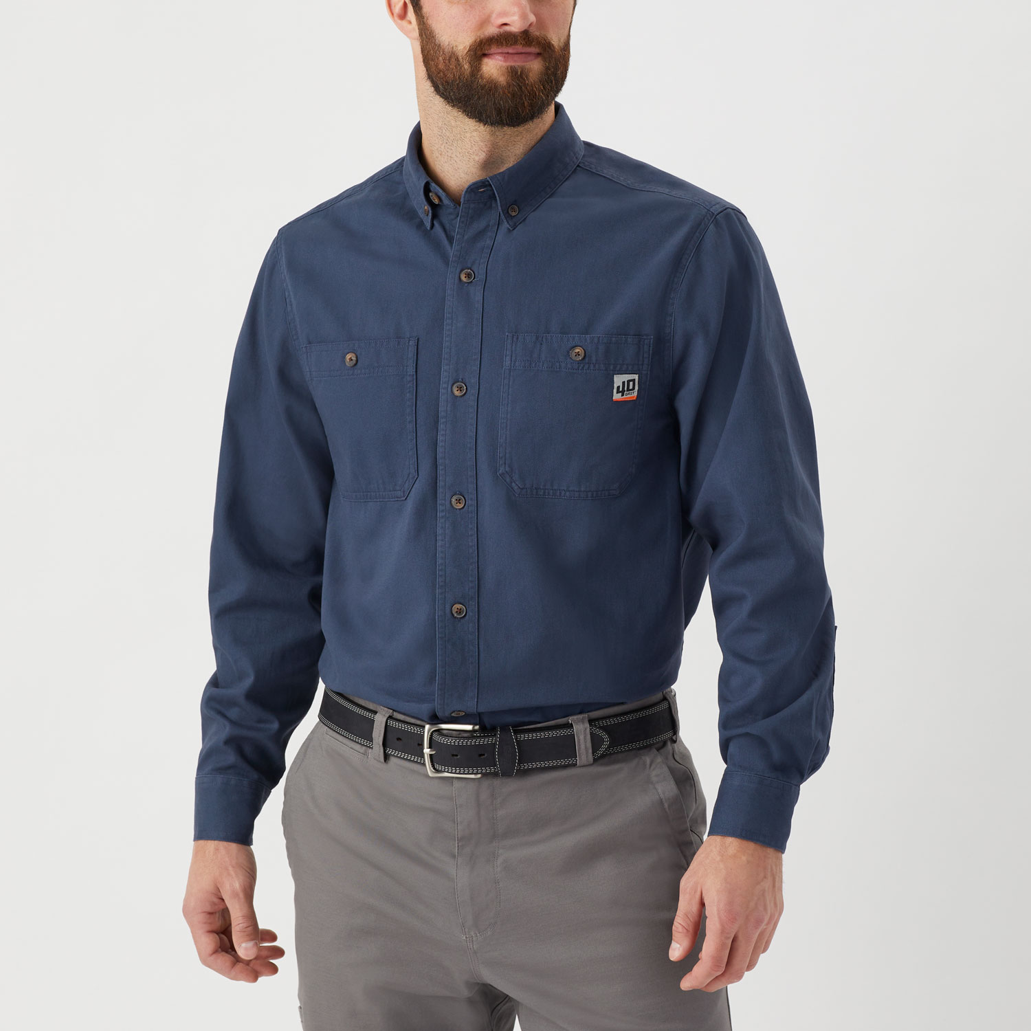 40s RUGGED COTTON POPLIN WORK SHIRT