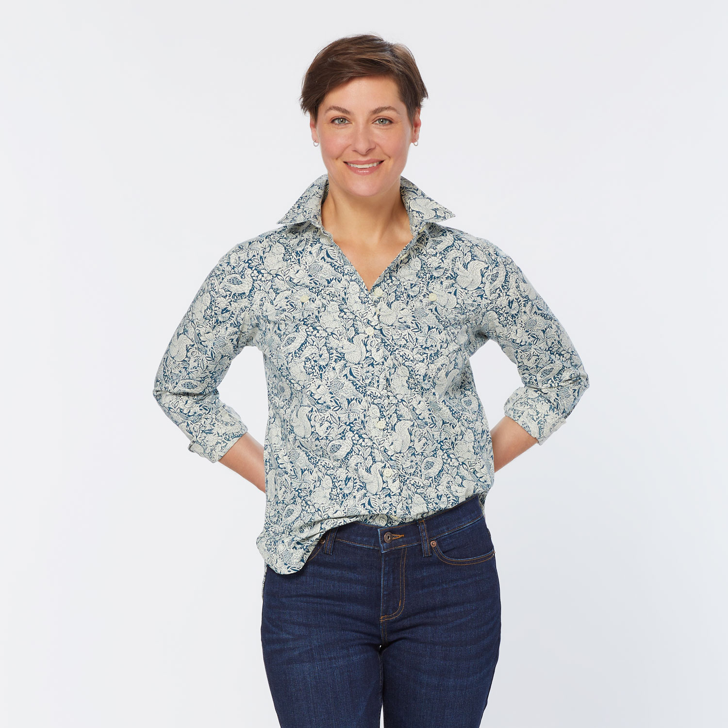 Women's Printmaker Cotton Poplin Long Sleeve Shirt