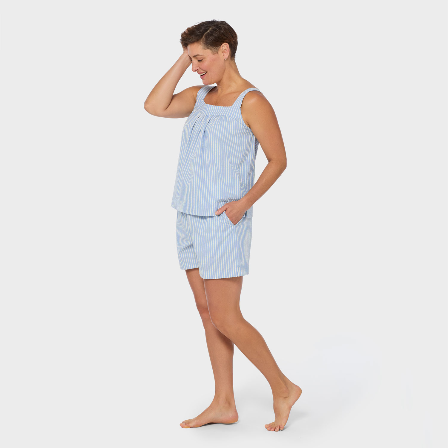 Women's Seersucker Pajama Set - image 3
